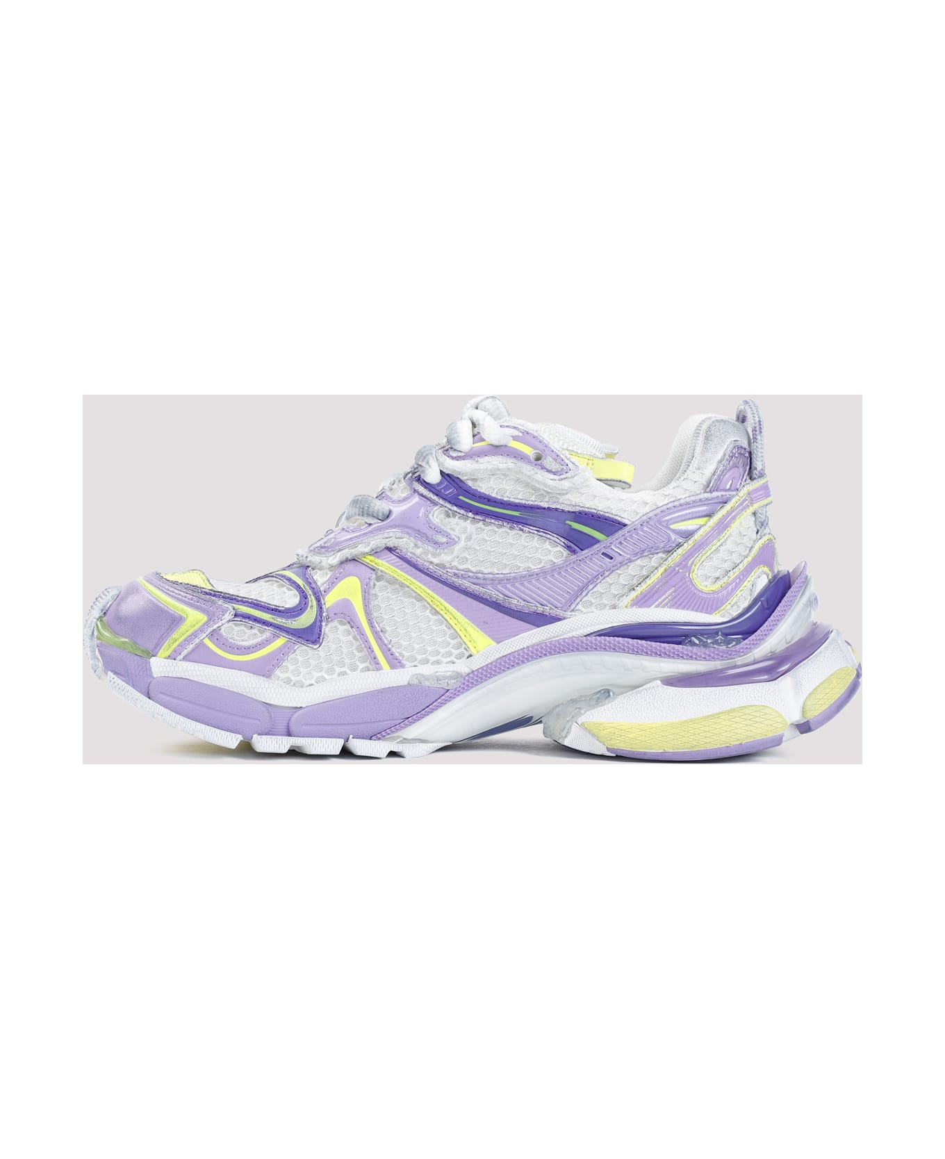 Balenciaga Runner 2 Sneakers - Eggshell Lilac Yellow