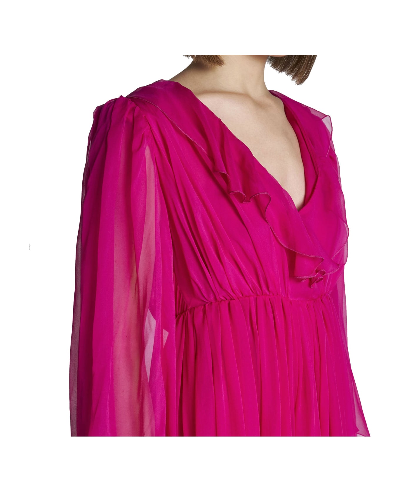 Gucci Silk Midi Dress - Pink