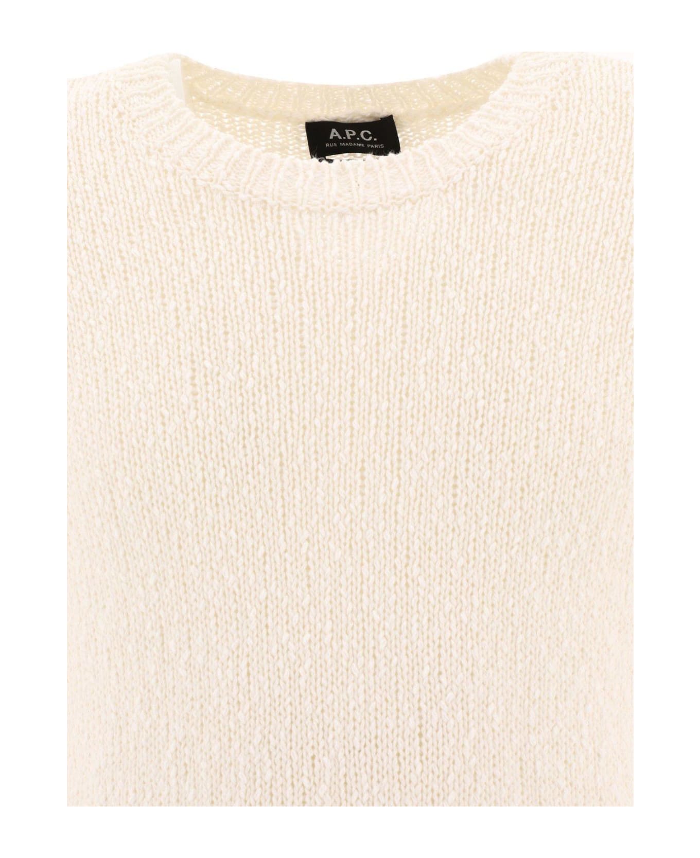A.P.C. Gaston Crewneck Sweater - Aac Off White