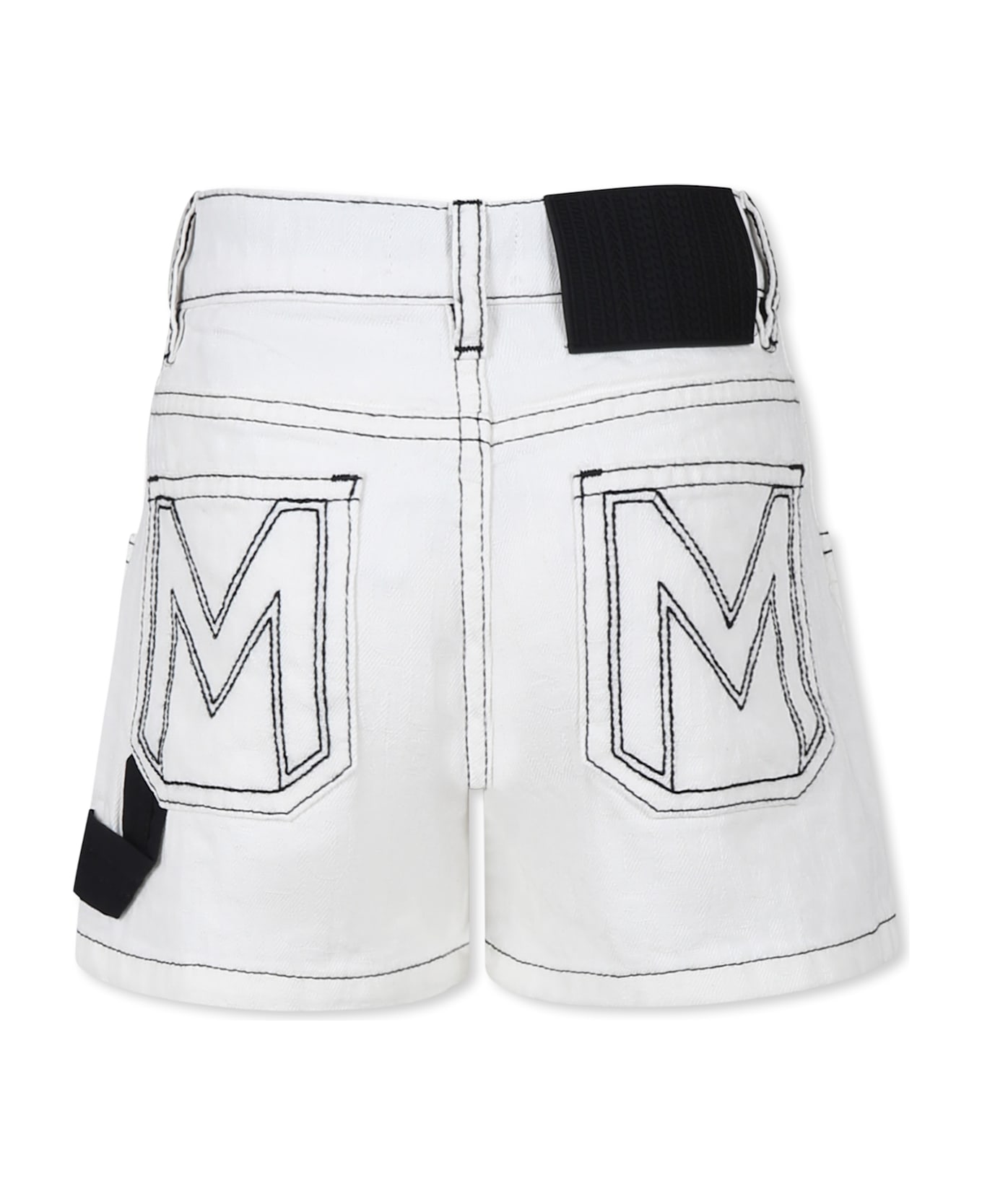 Little Marc Jacobs White Shorts For Girl With Logo - White