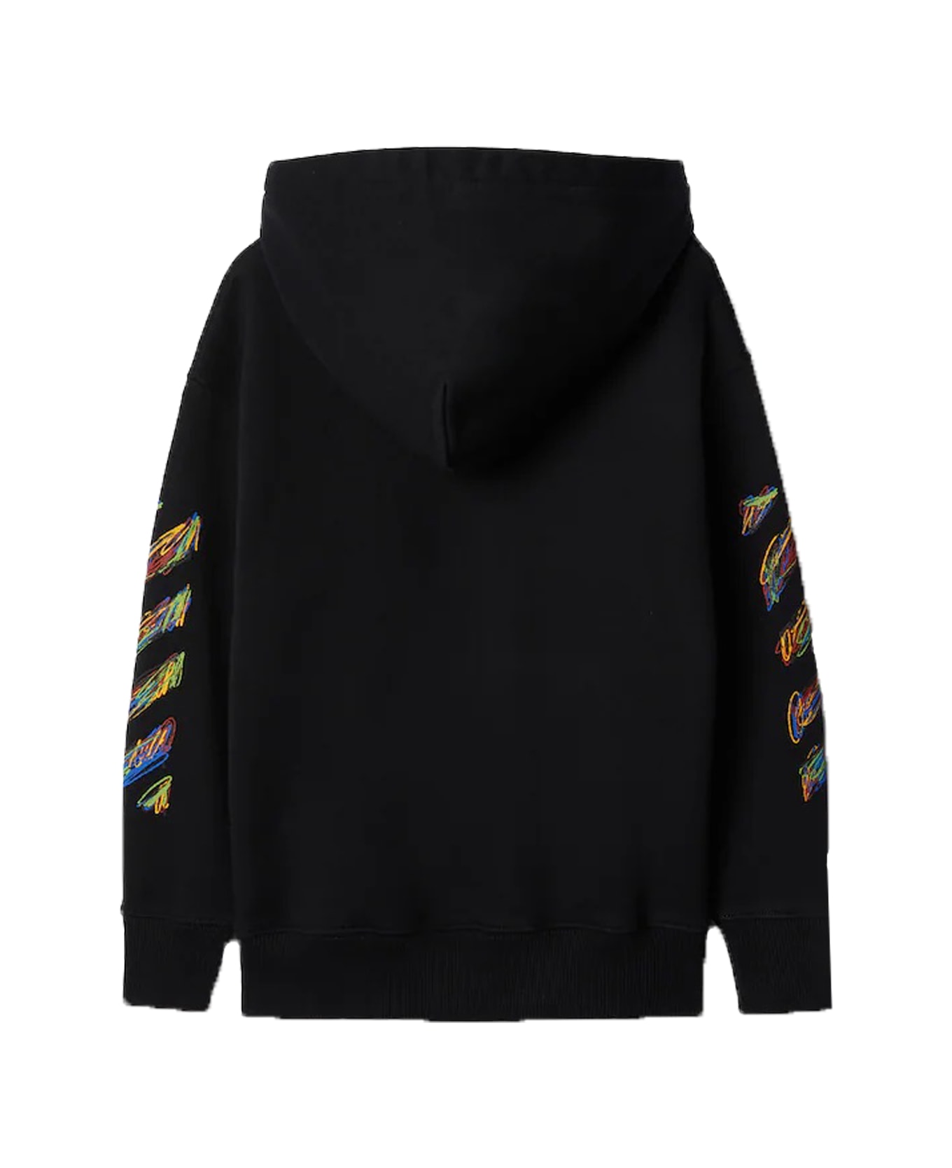 Off-White Sweatshirt With Hood And Sketch Logo - Back