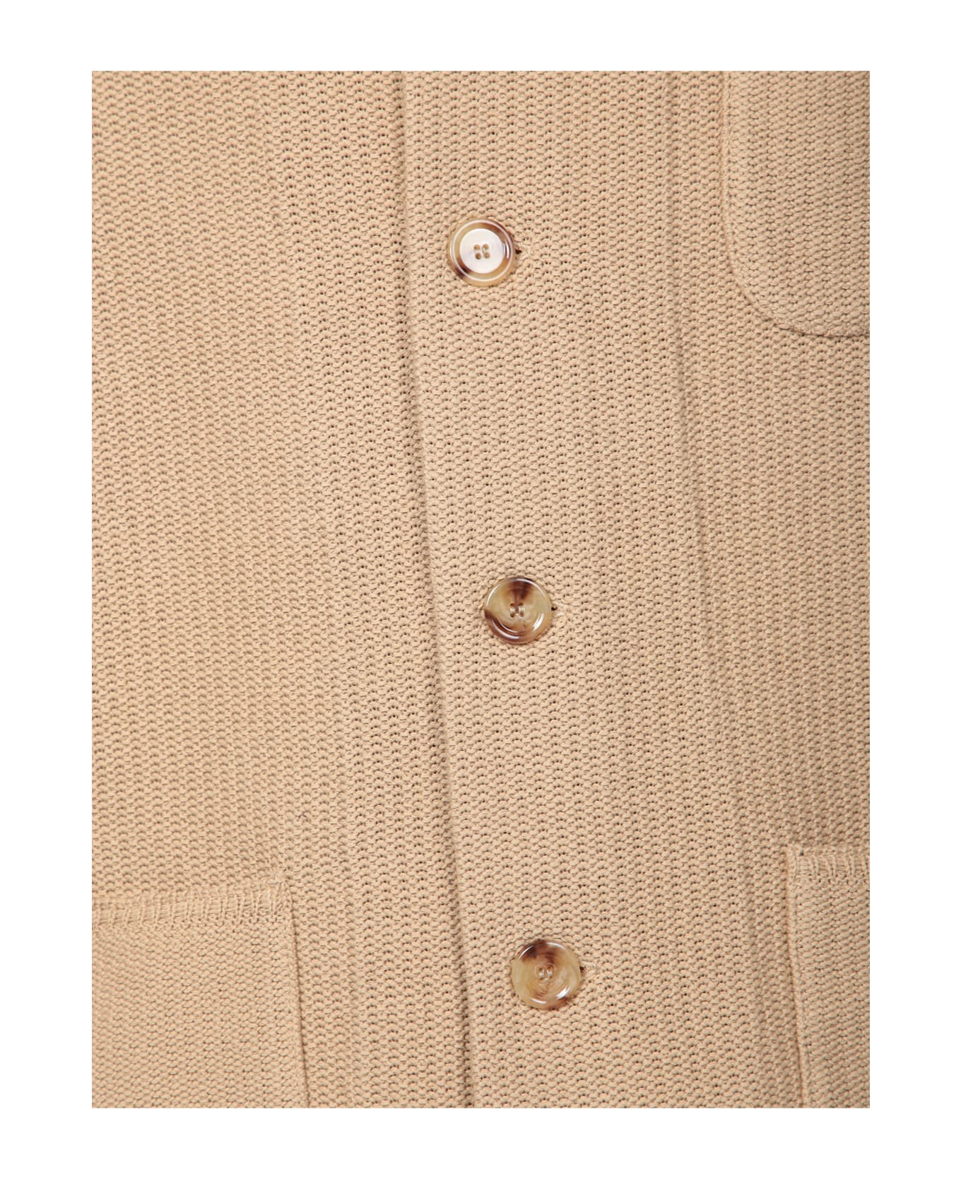 Lardini Beige Cotton Crepe Overshirt - Beige