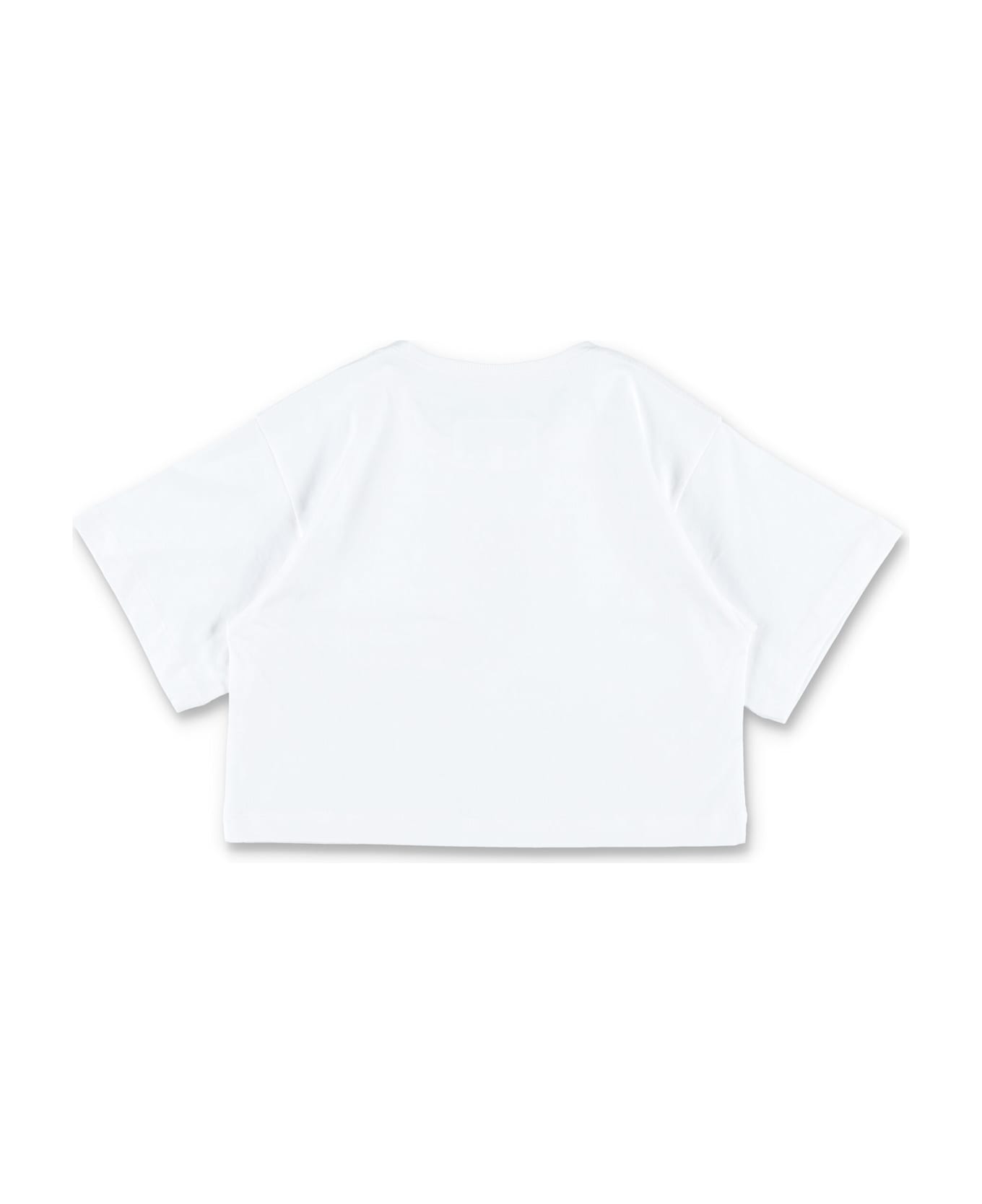 MM6 Maison Margiela Kid - Cropped T-shirt - WHITE