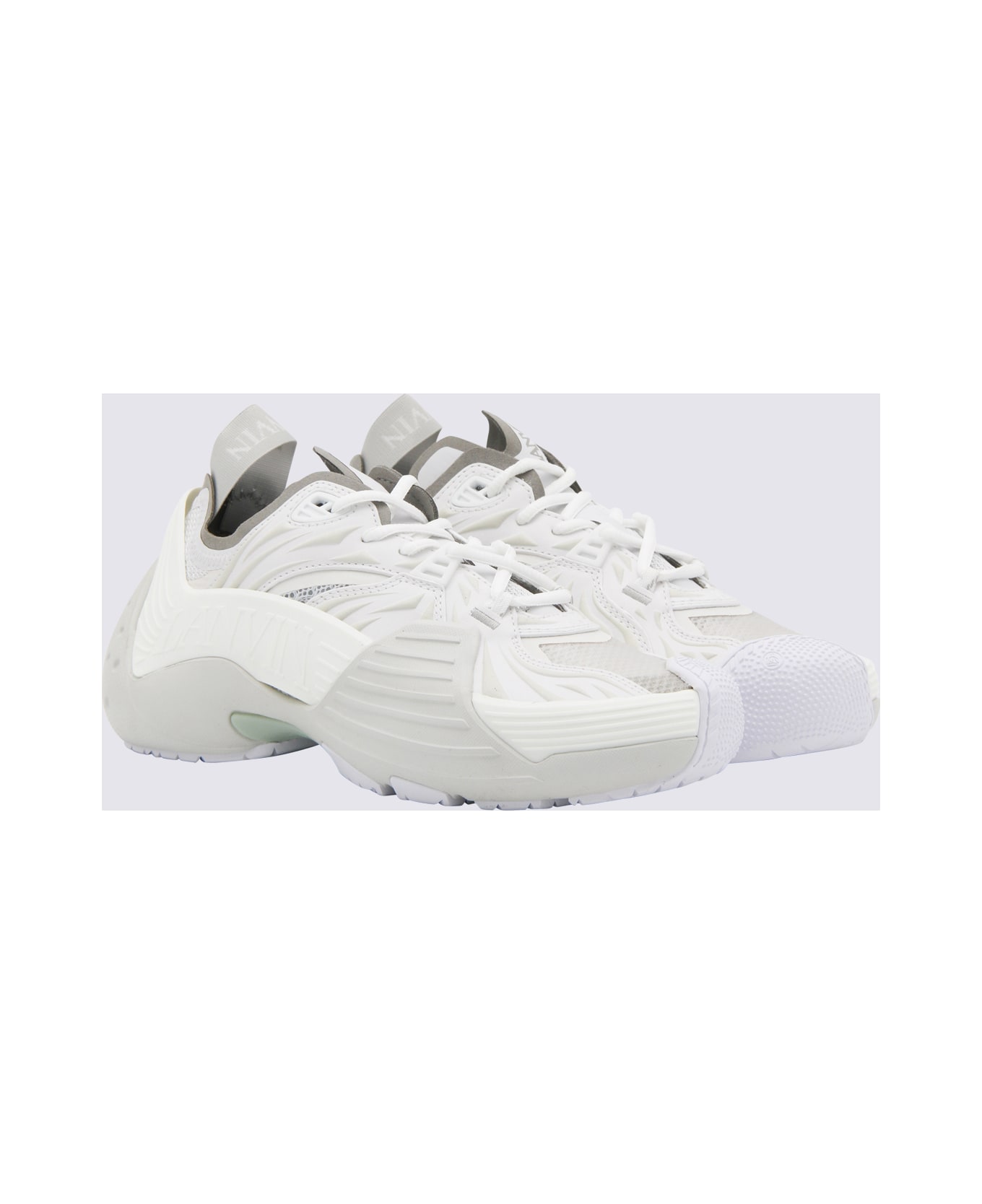 Lanvin White Leather Flash X Sneakers - White スニーカー