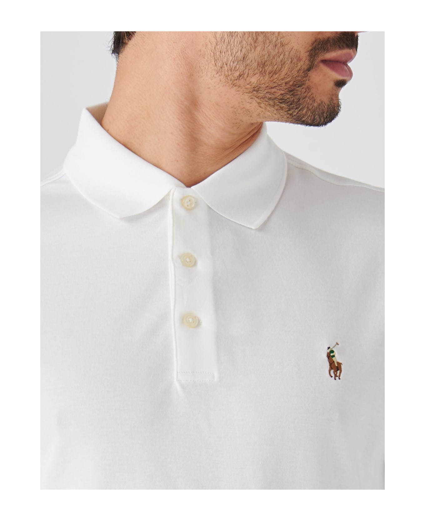 Polo Ralph Lauren Short Sleeve Knit Shirt - BIANCO