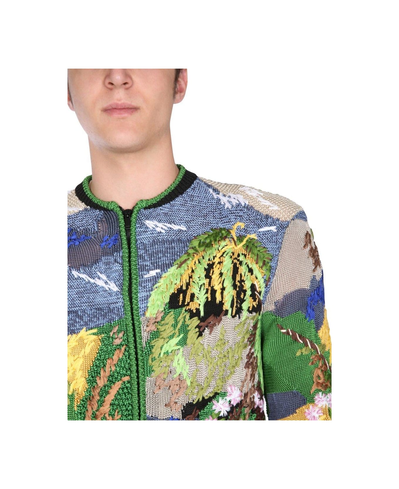 Saint Laurent Teddy Tropical Embroidered Jacquard Jacket - MULTICOLOUR ジャケット