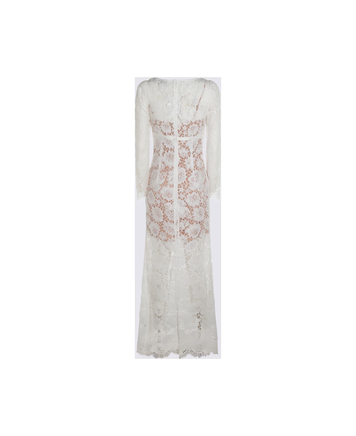 self-portrait White Midi Dress - White