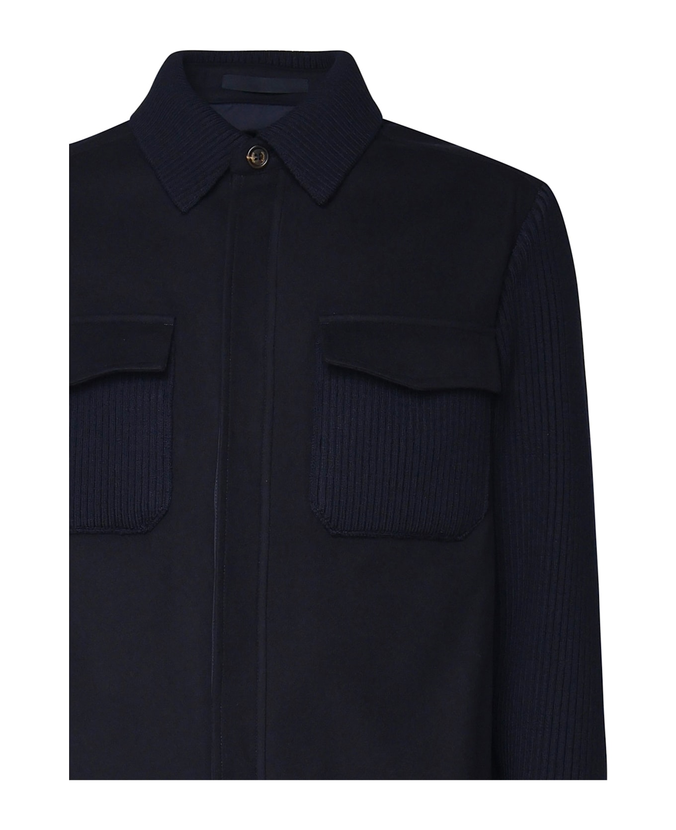 Eleventy Overshirt Jacket - Blue