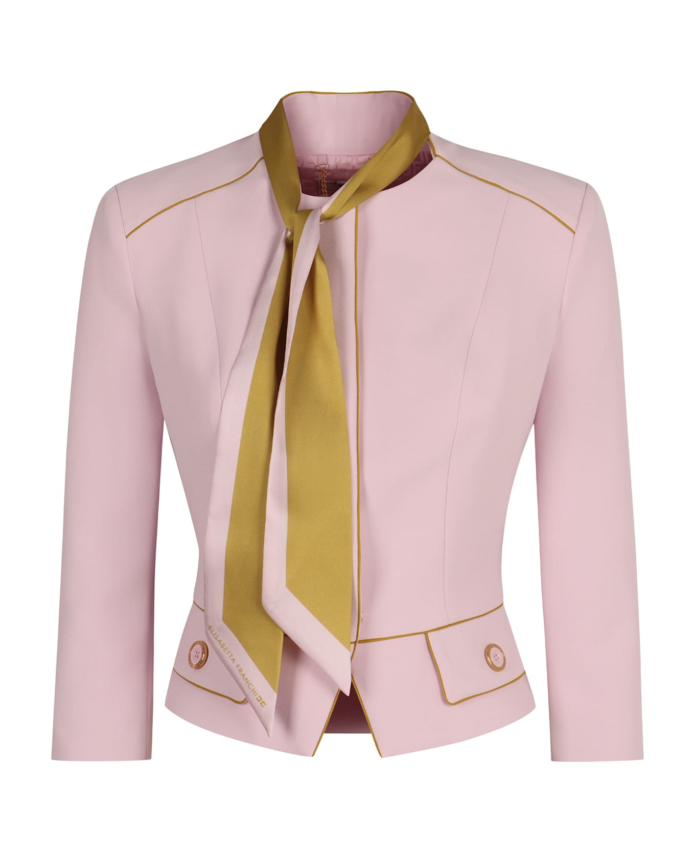 Elisabetta Franchi Crêpe De Chine Jacket - Pink