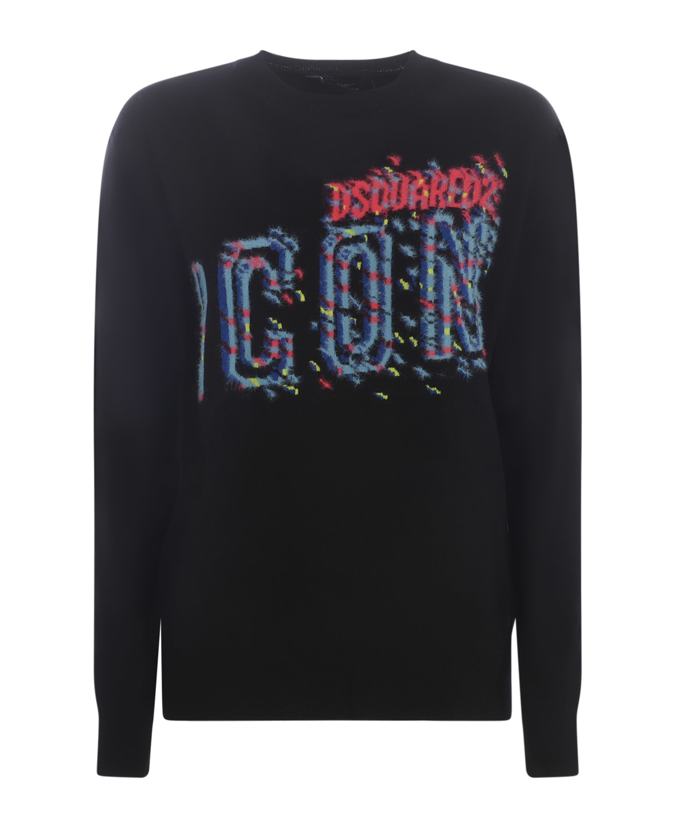 Dsquared2 Sweater "icon" In Wool - Nero フリース