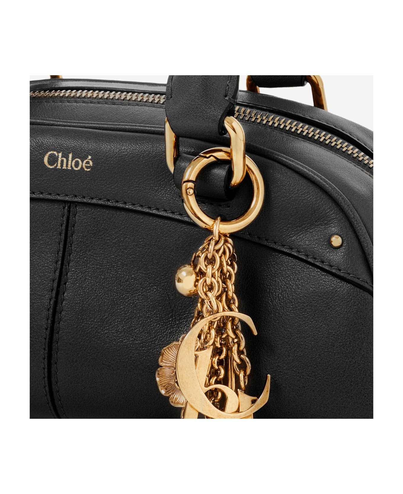 Chloé Small Chloé Bowling Bag In Soft Leather - Black