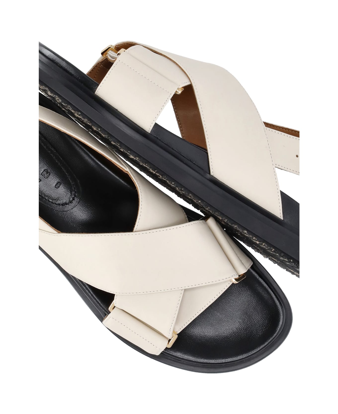 Marni Leather Sandals - Ivory