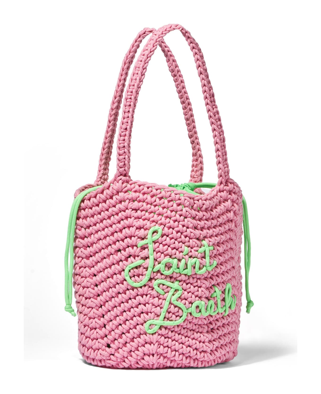 MC2 Saint Barth Rope Pink Crochet Shoulder Bag - PINK