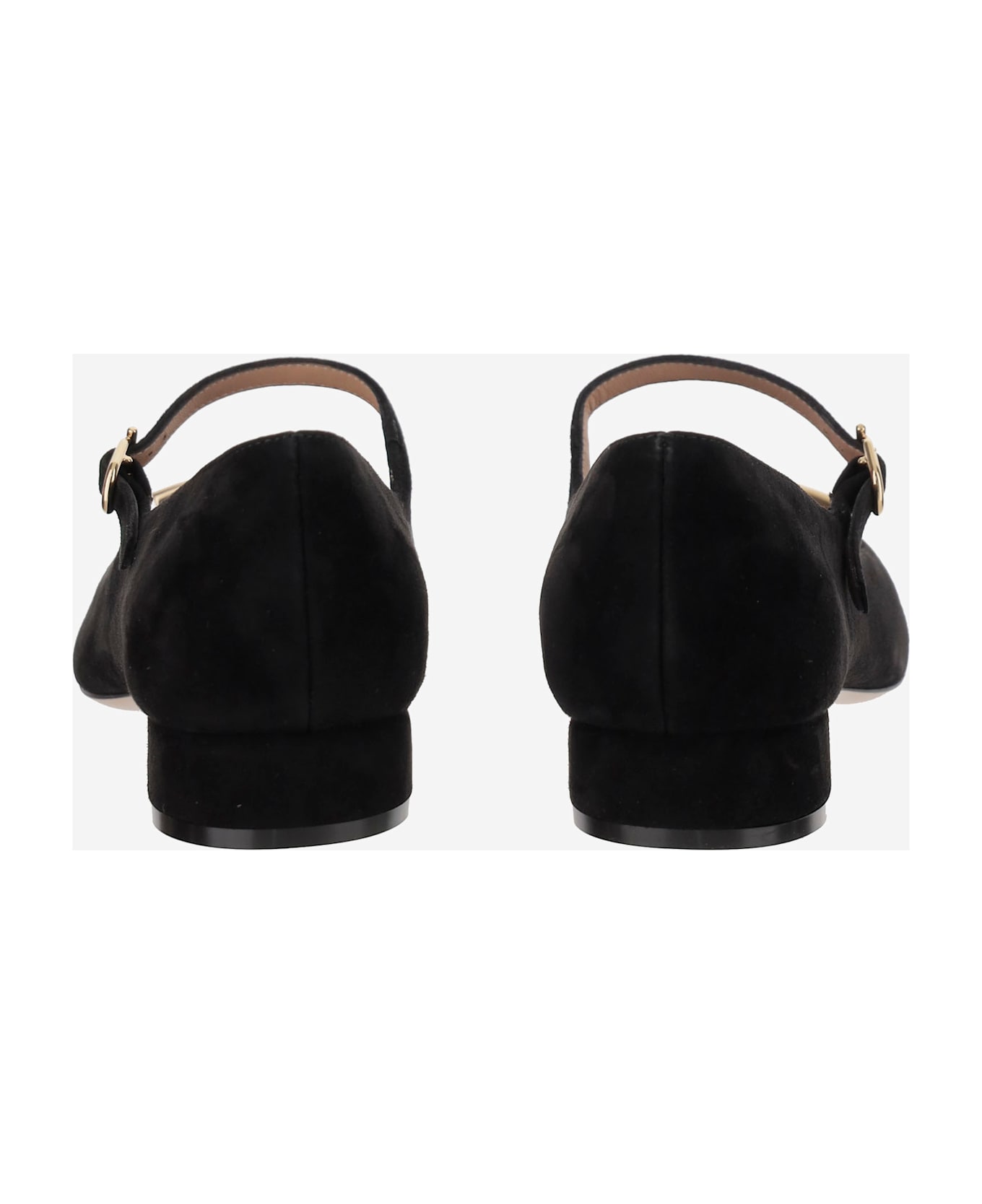 Ferragamo Leather Ballerinas - Black