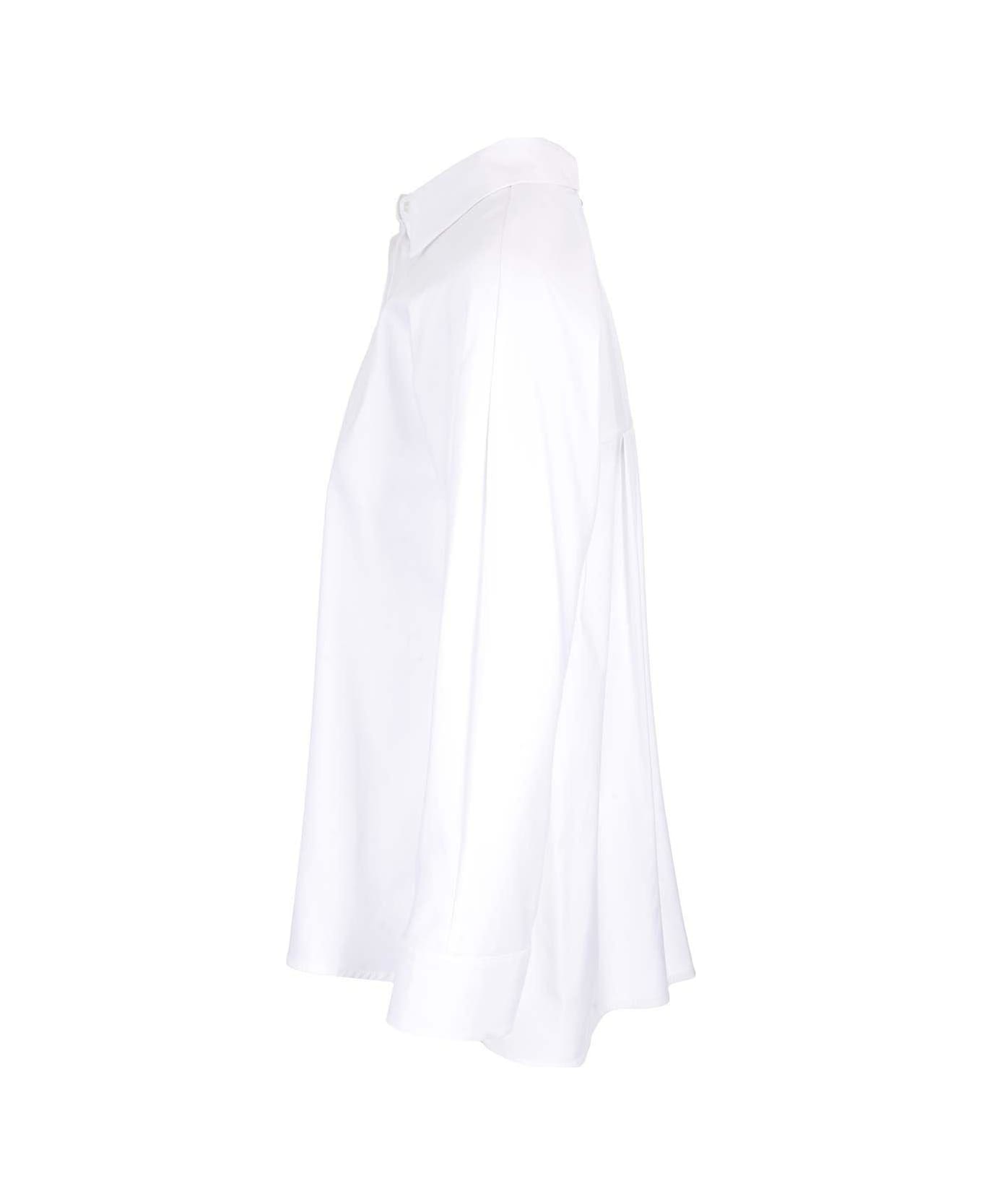 
S Max Mara Buttoned Long-sleeved Oxford Shirt - Bianco