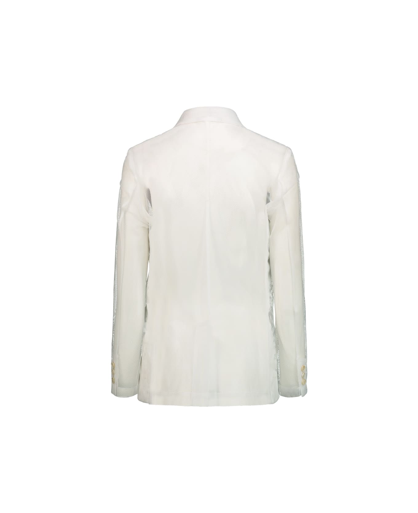 Comme des Garçons White Blazer - White