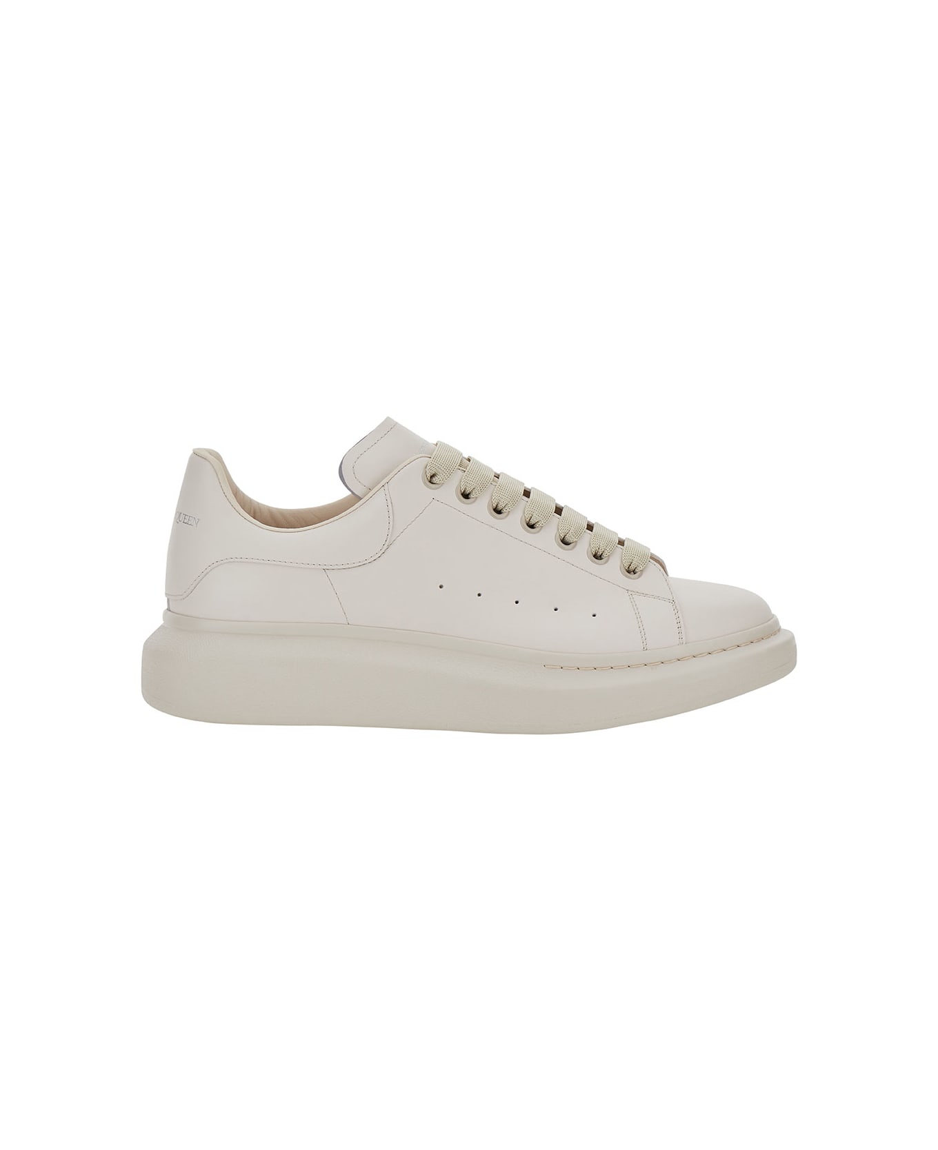 Alexander McQueen Low Top Sneakers With Platform In Leather - TRENCH