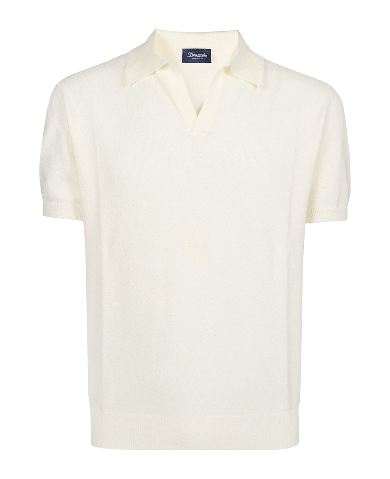 Drumohr Jhonny Short Sleeve Polo Shirt - Bianco