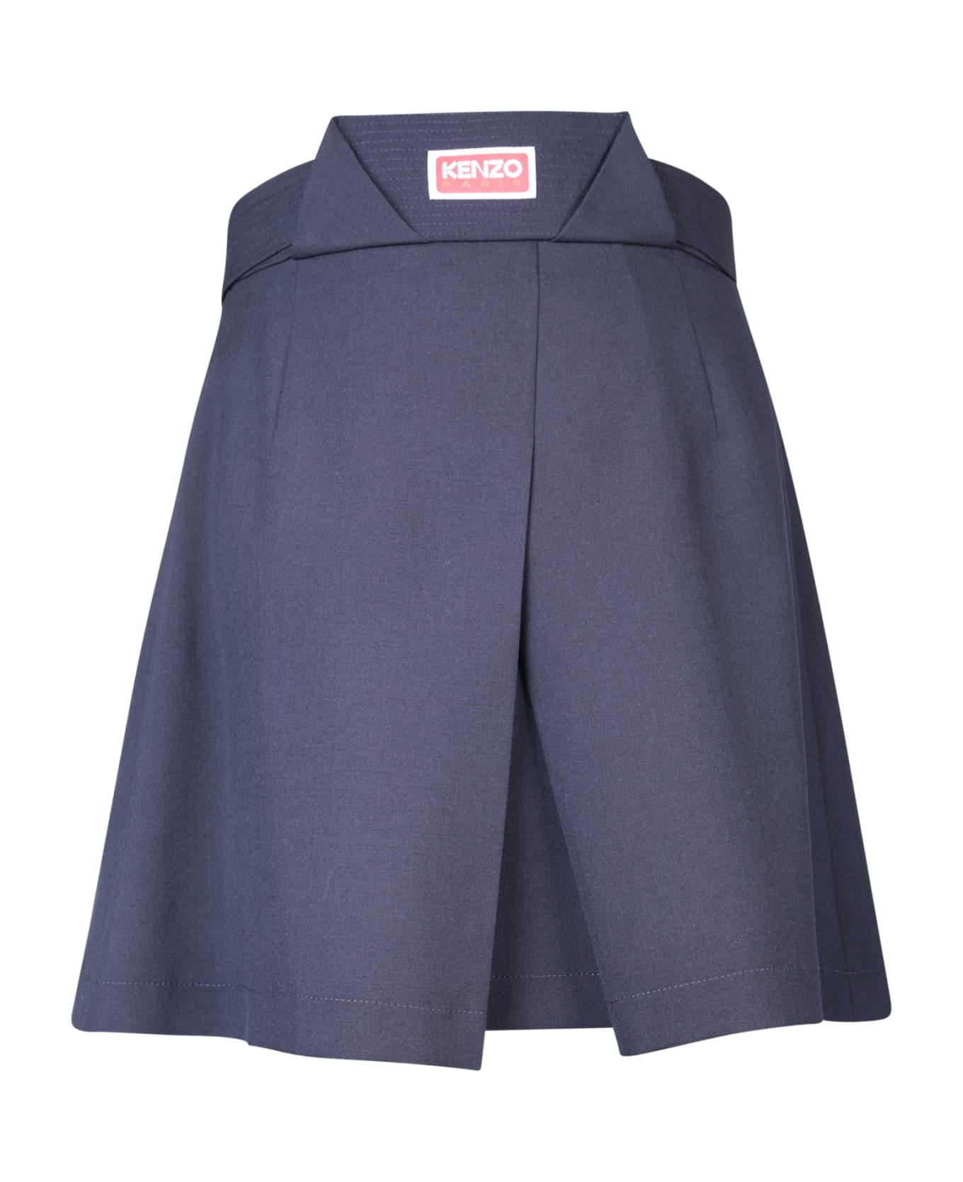Kenzo Pleated Mini Skirt - Bleu Nuit
