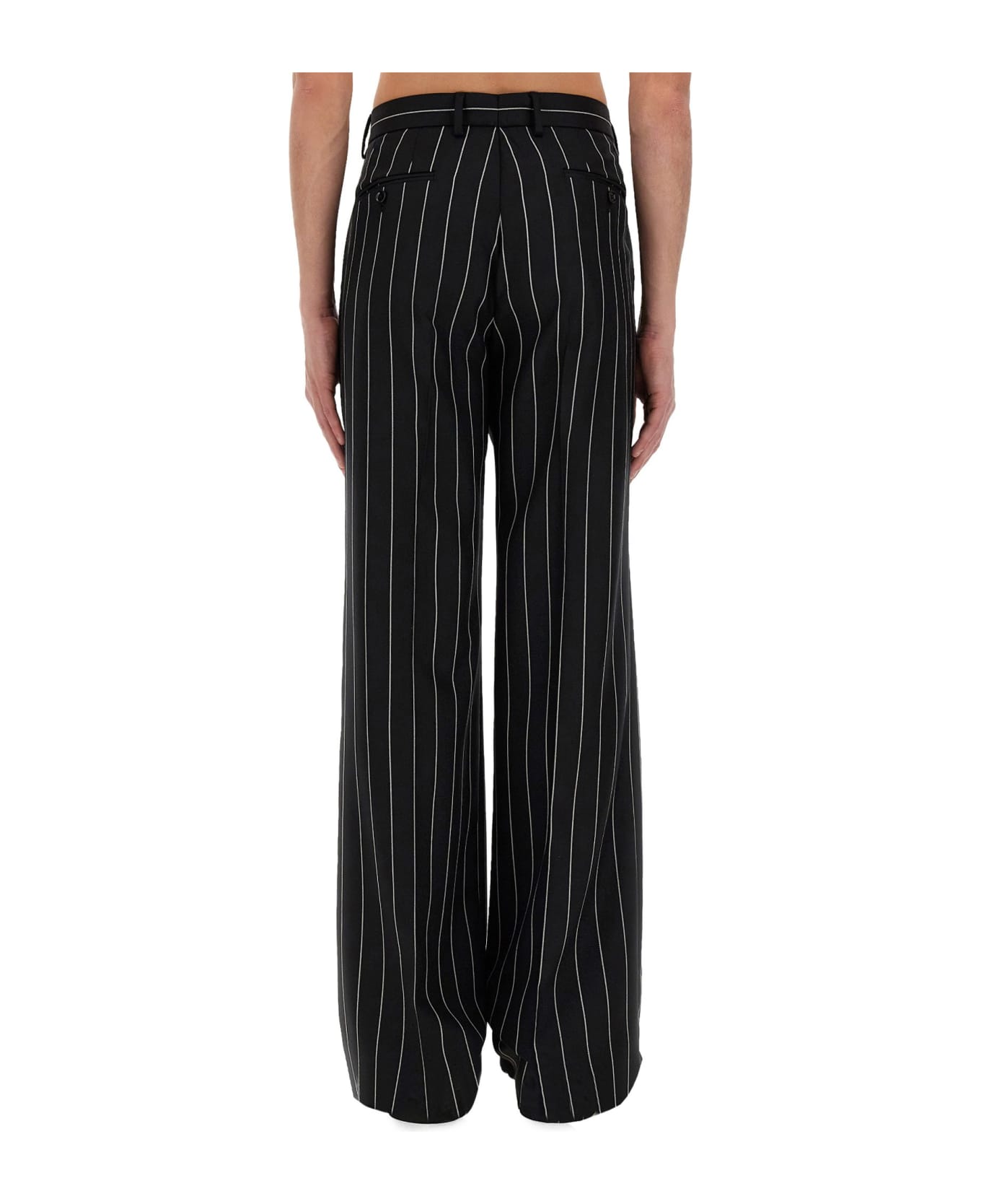 Dolce & Gabbana Pinstriped Pants - Black ボトムス