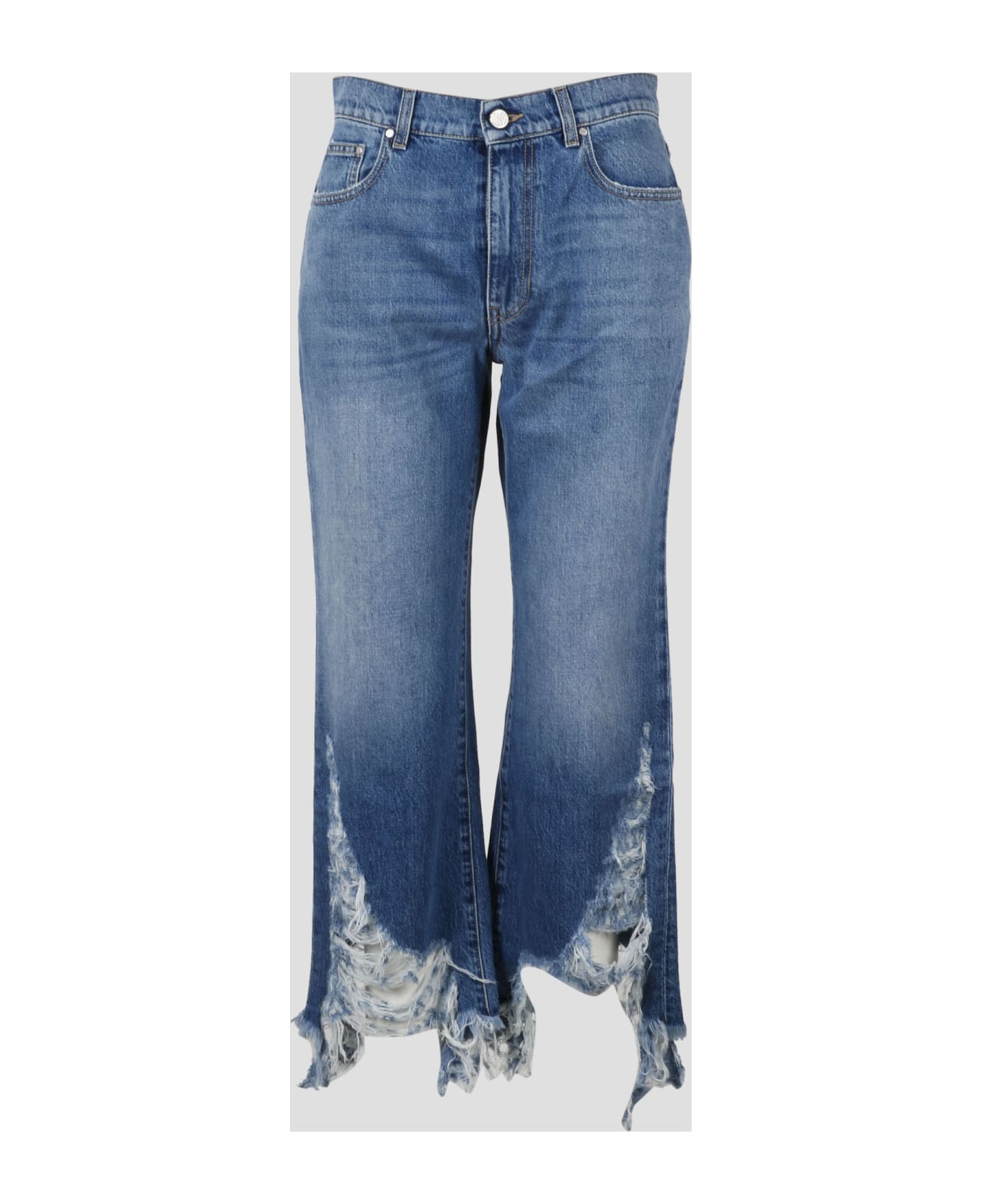 Stella McCartney Vintage Wash Deconstructed Jeans - Blu Denim