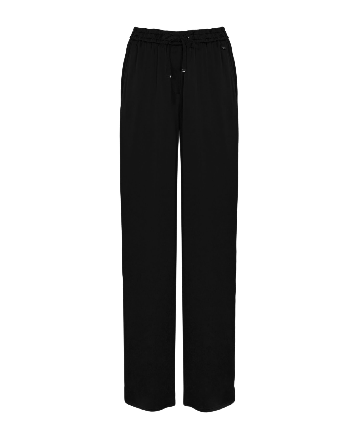 Herno Straight Trousers In Technical Fabric - Nero