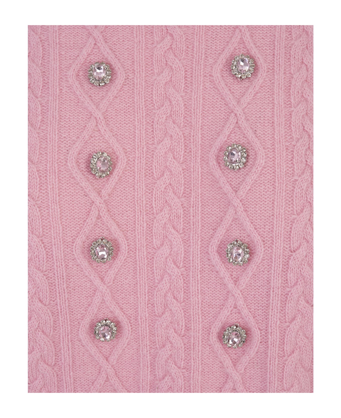 Paco Rabanne Pink Pullover With Crystals - Pink