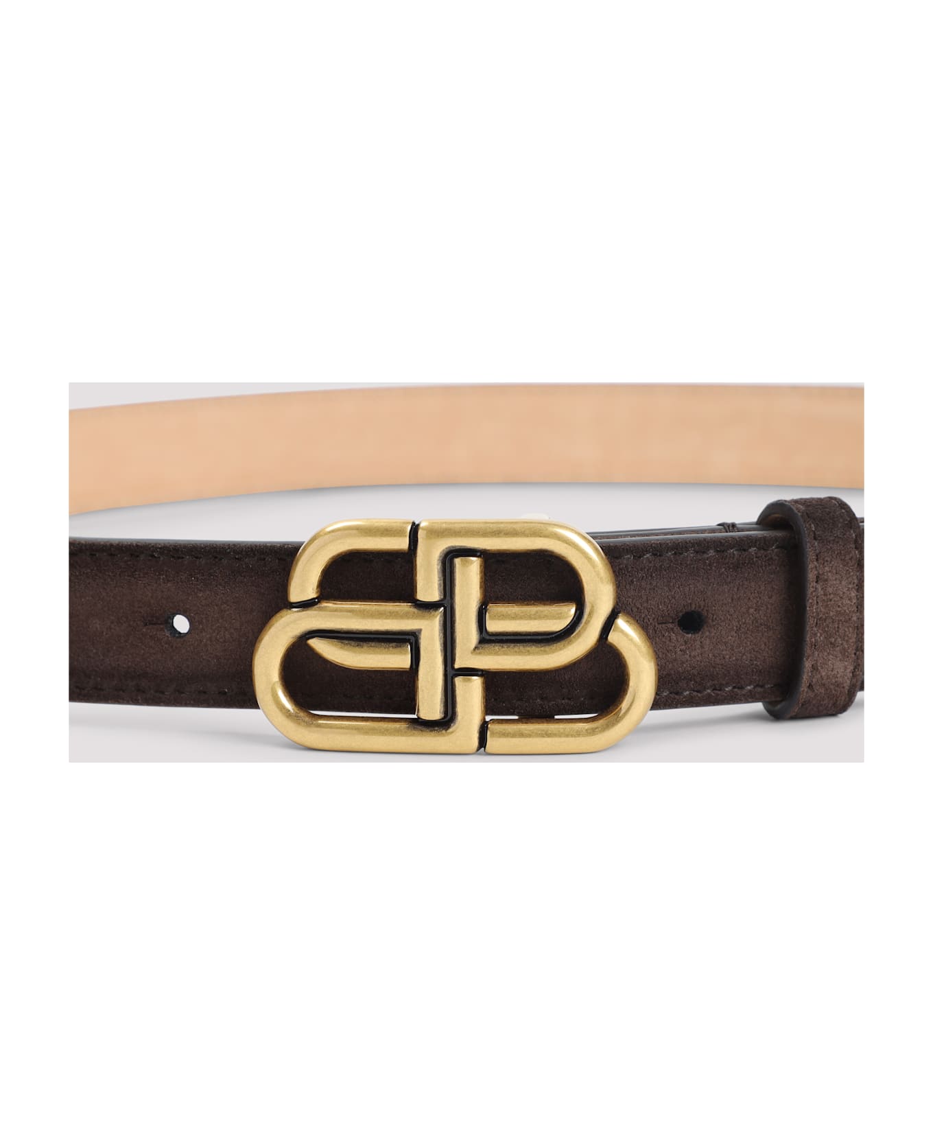 Balenciaga Bb 25 Thin Belt - Light Espresso