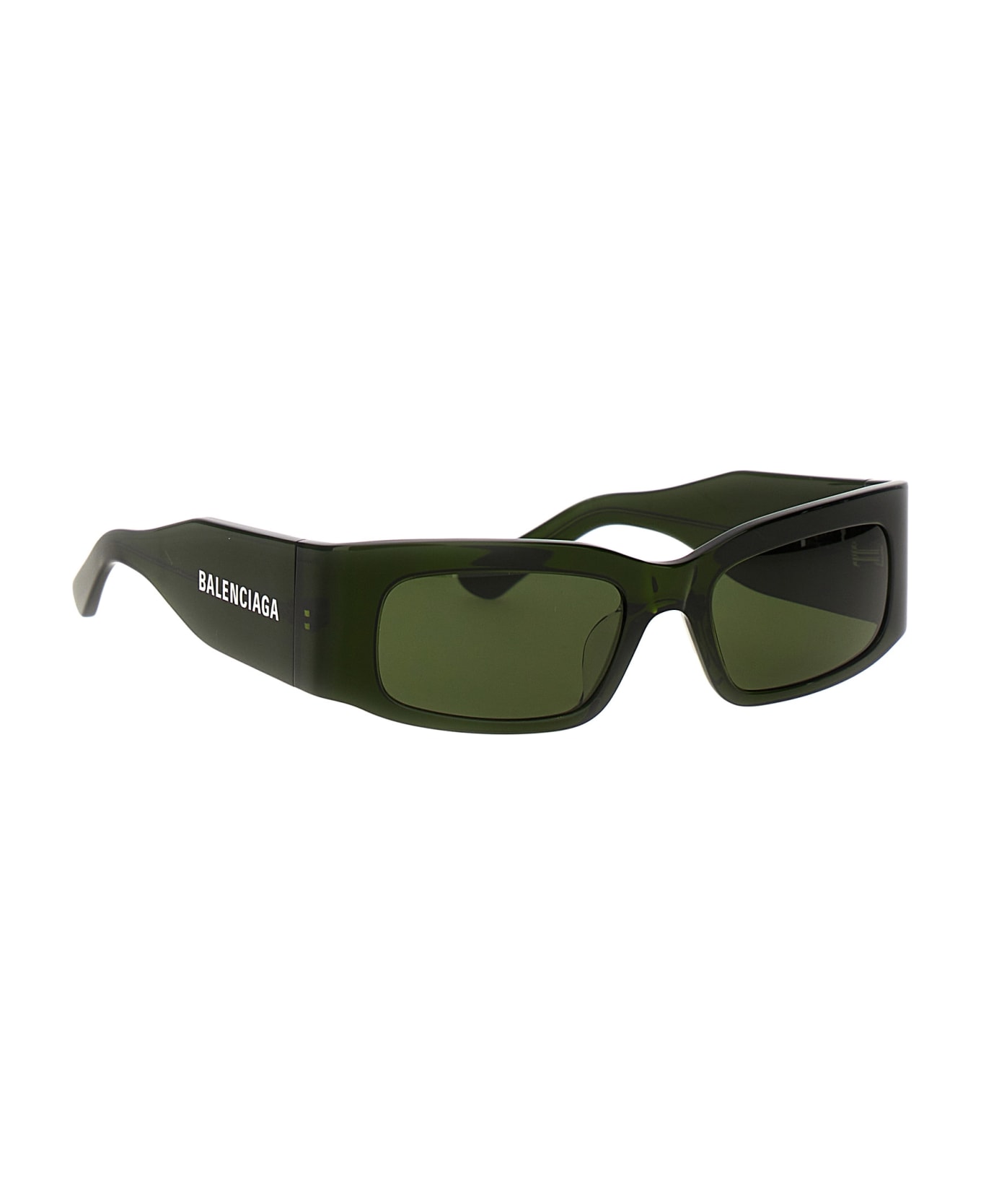 Balenciaga 'paper Rectangle' Sunglasses - Green