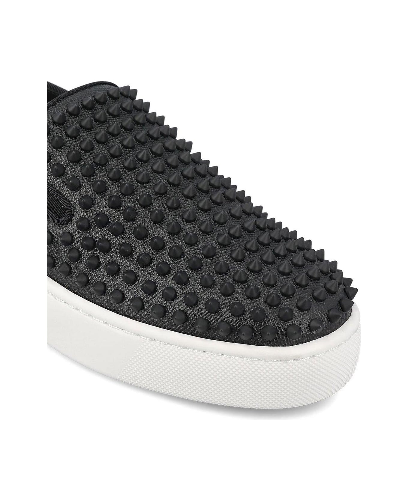 Christian Louboutin Spikeboat Slip-on Sneakers - Black