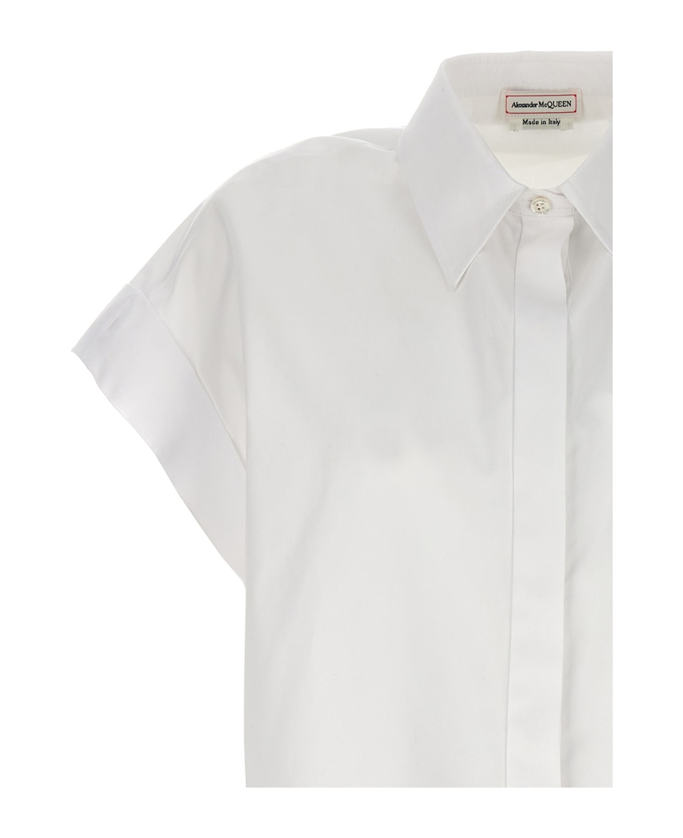 Alexander McQueen Cropped Shirt - White