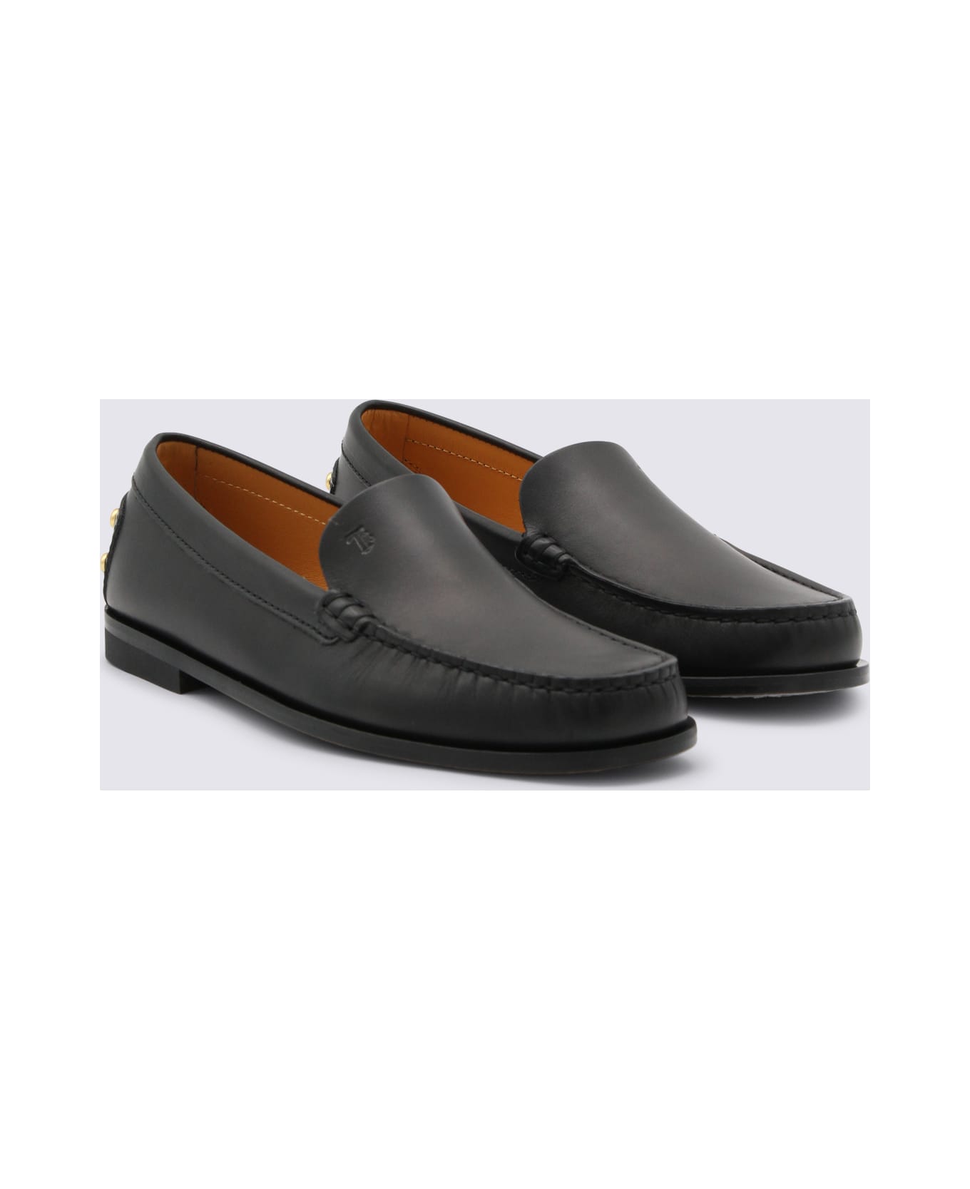 Tod's Black Leather Loafers - Black