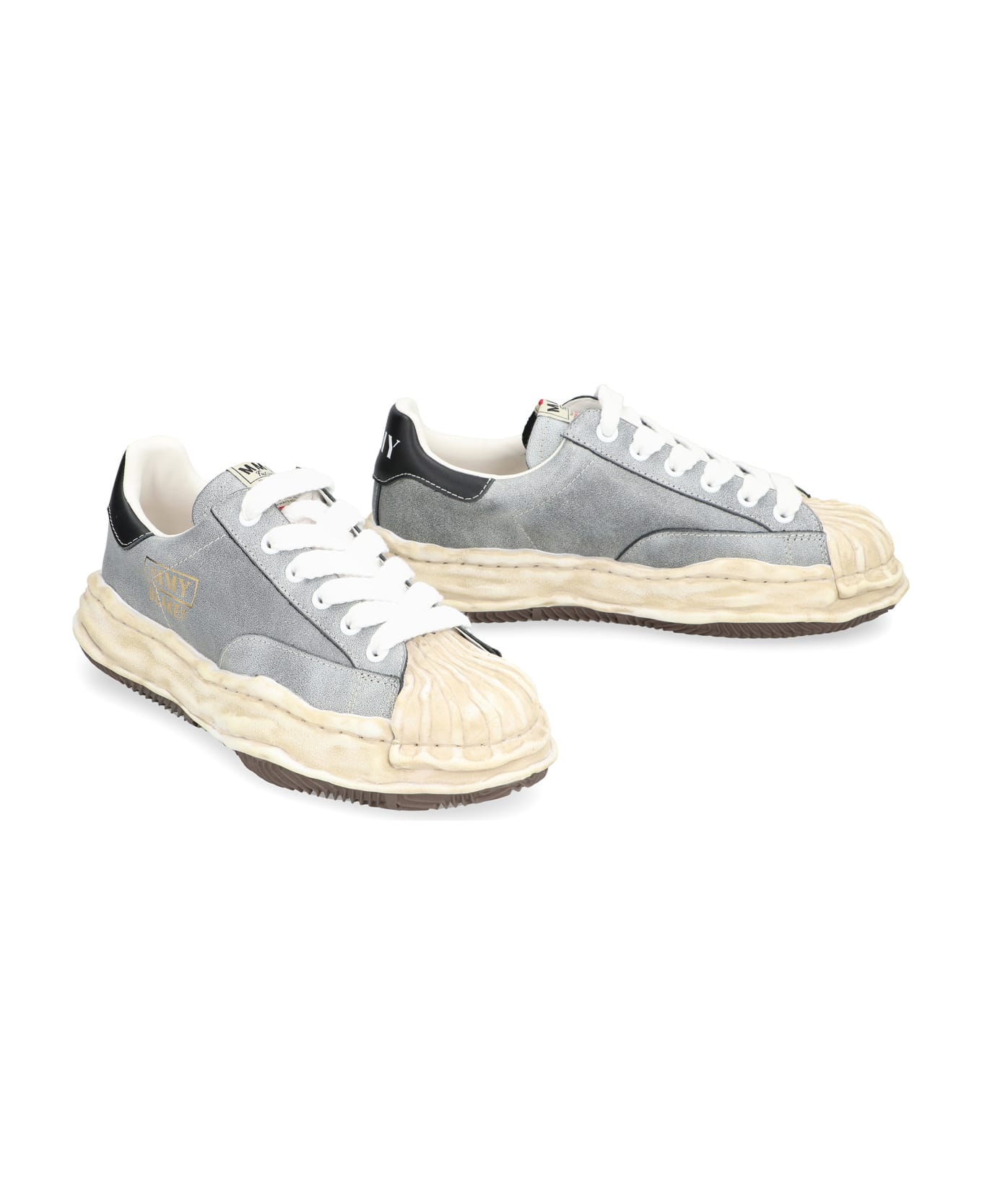Mihara Yasuhiro Blakey Leather Low-top Sneakers - grey