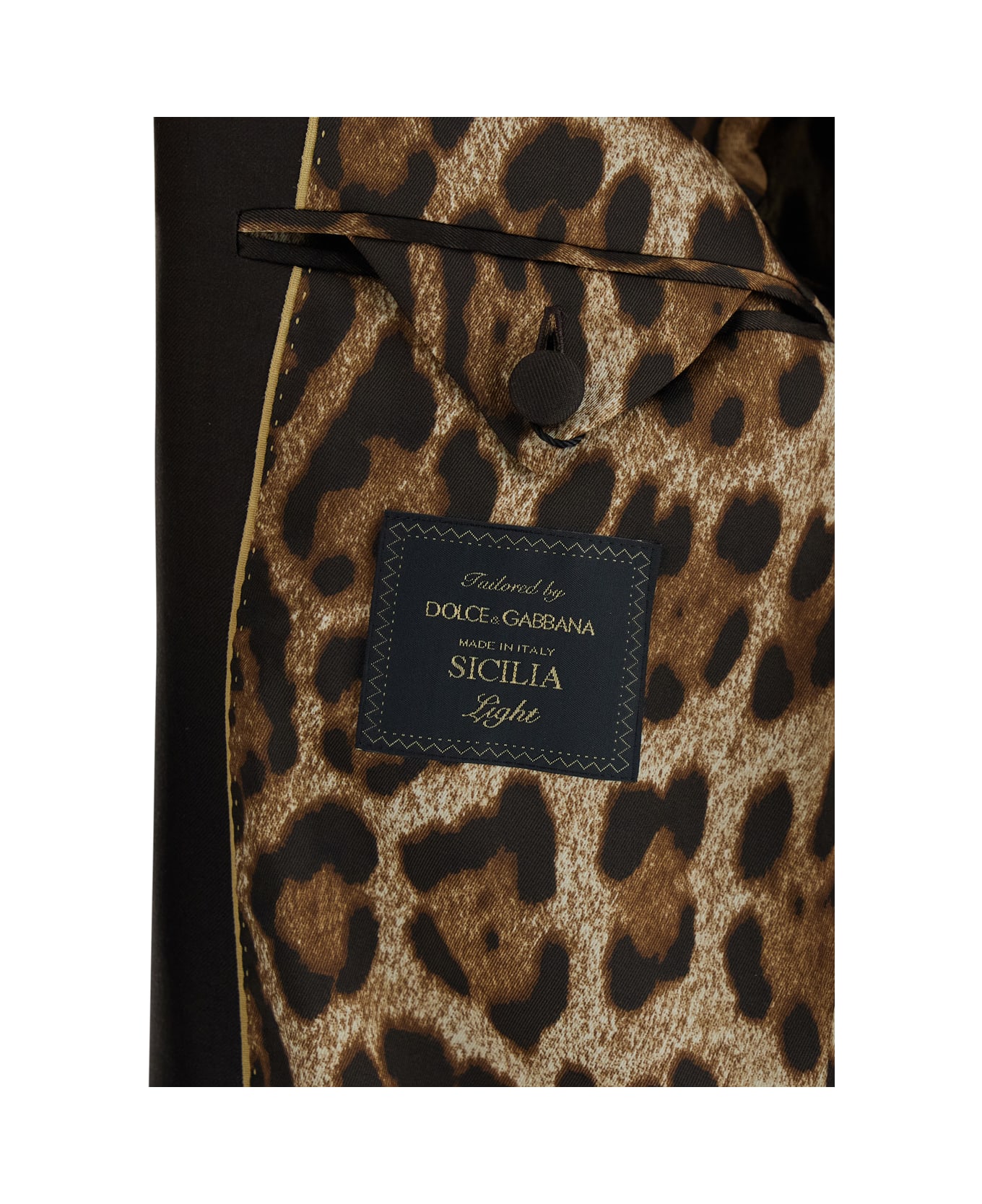 Dolce & Gabbana Brown Single-breasted Jacket With Peak Revers In Wool Man - Brown ブレザー