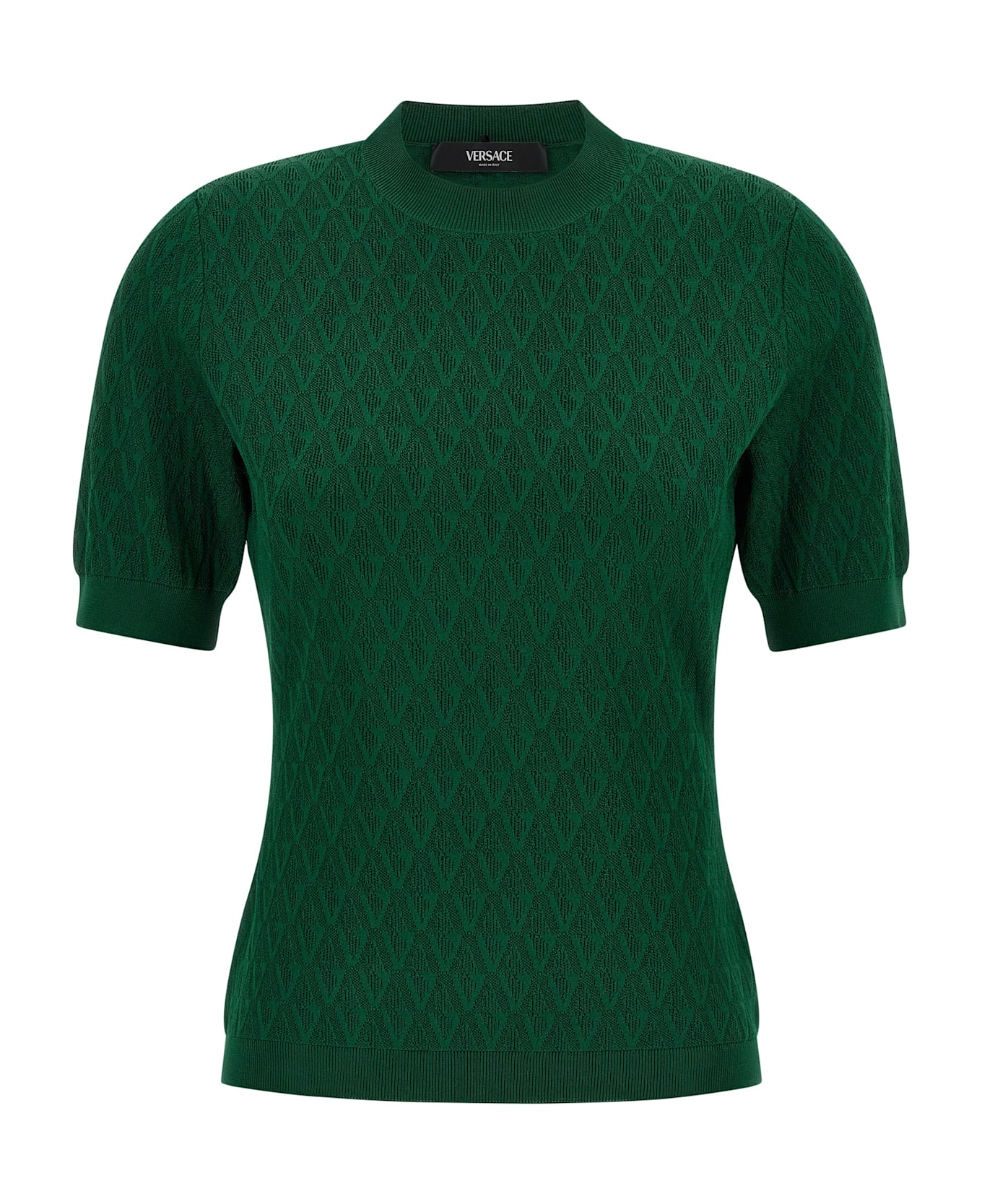 Versace V-pattern T-shirt - Green