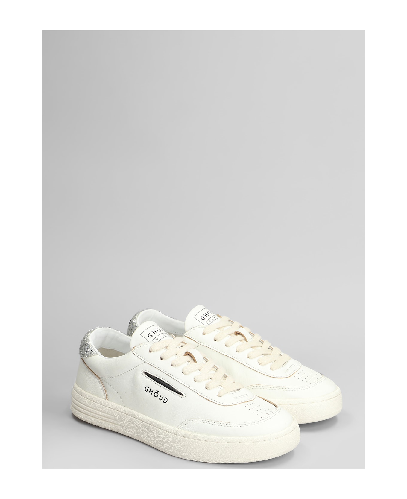 GHOUD Lido Low Sneakers In White Leather - white