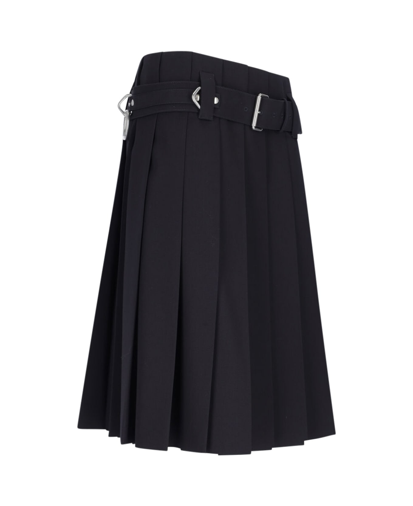 Prada Logo Midi Skirt - Blue