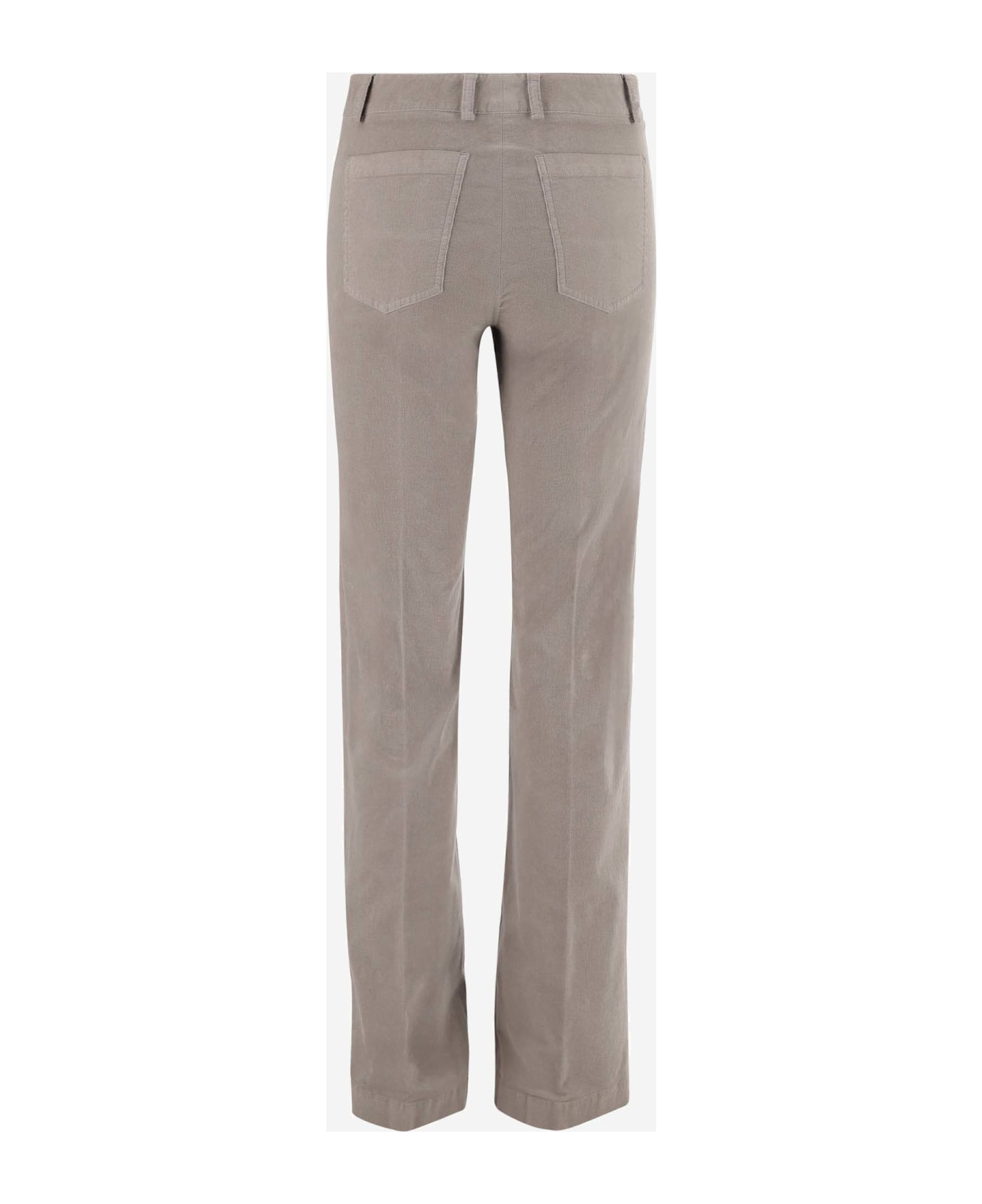 QL2 Stretch Cotton Velvet Pants - Beige