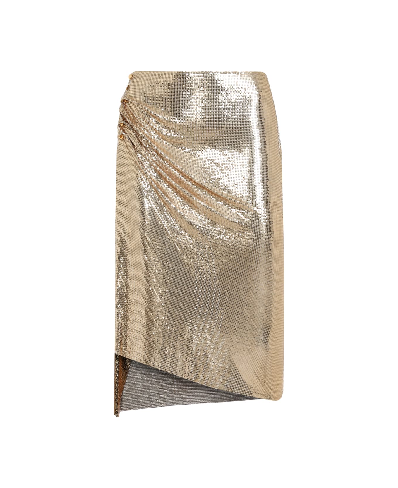 Paco Rabanne Knee Skirt - Gold