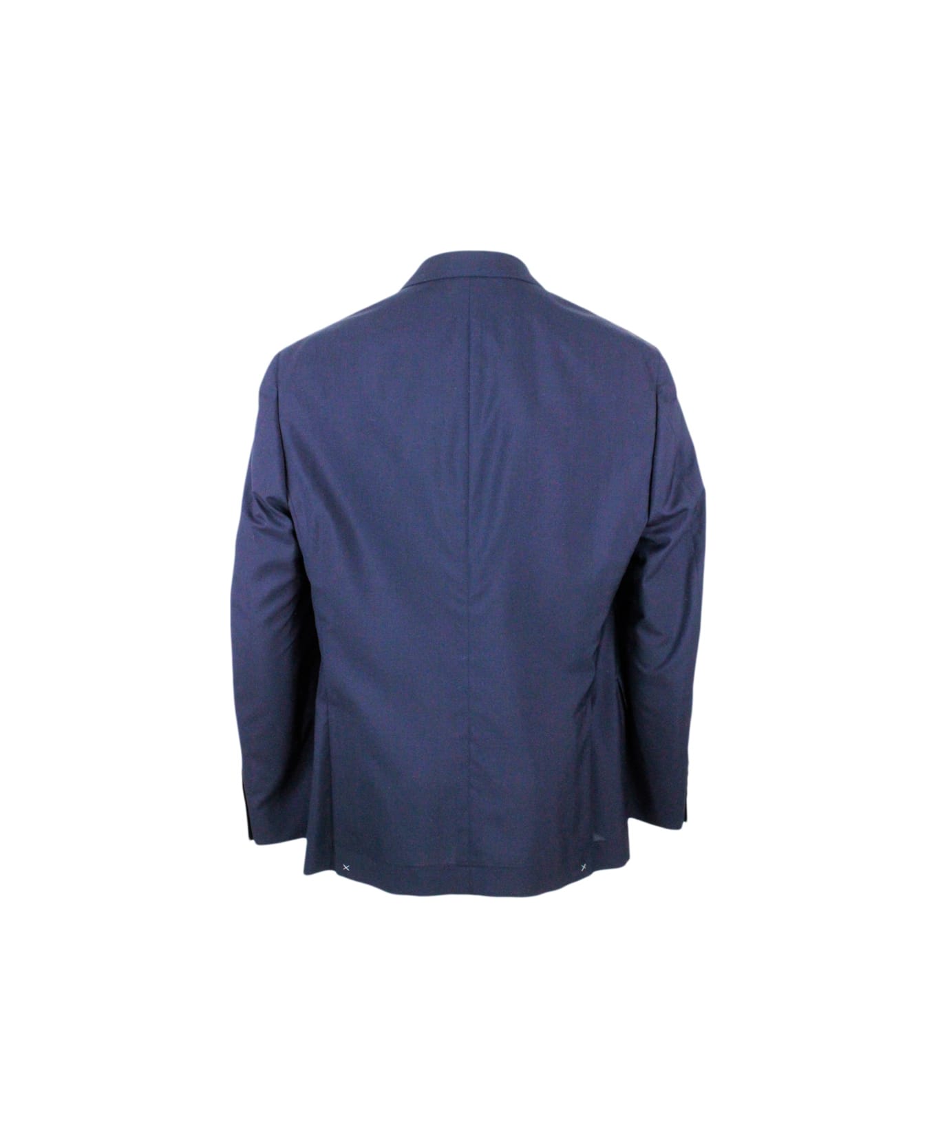 Brunello Cucinelli 3-button Jacket Unlined In Fresh Wool Canvas - Blu ブレザー