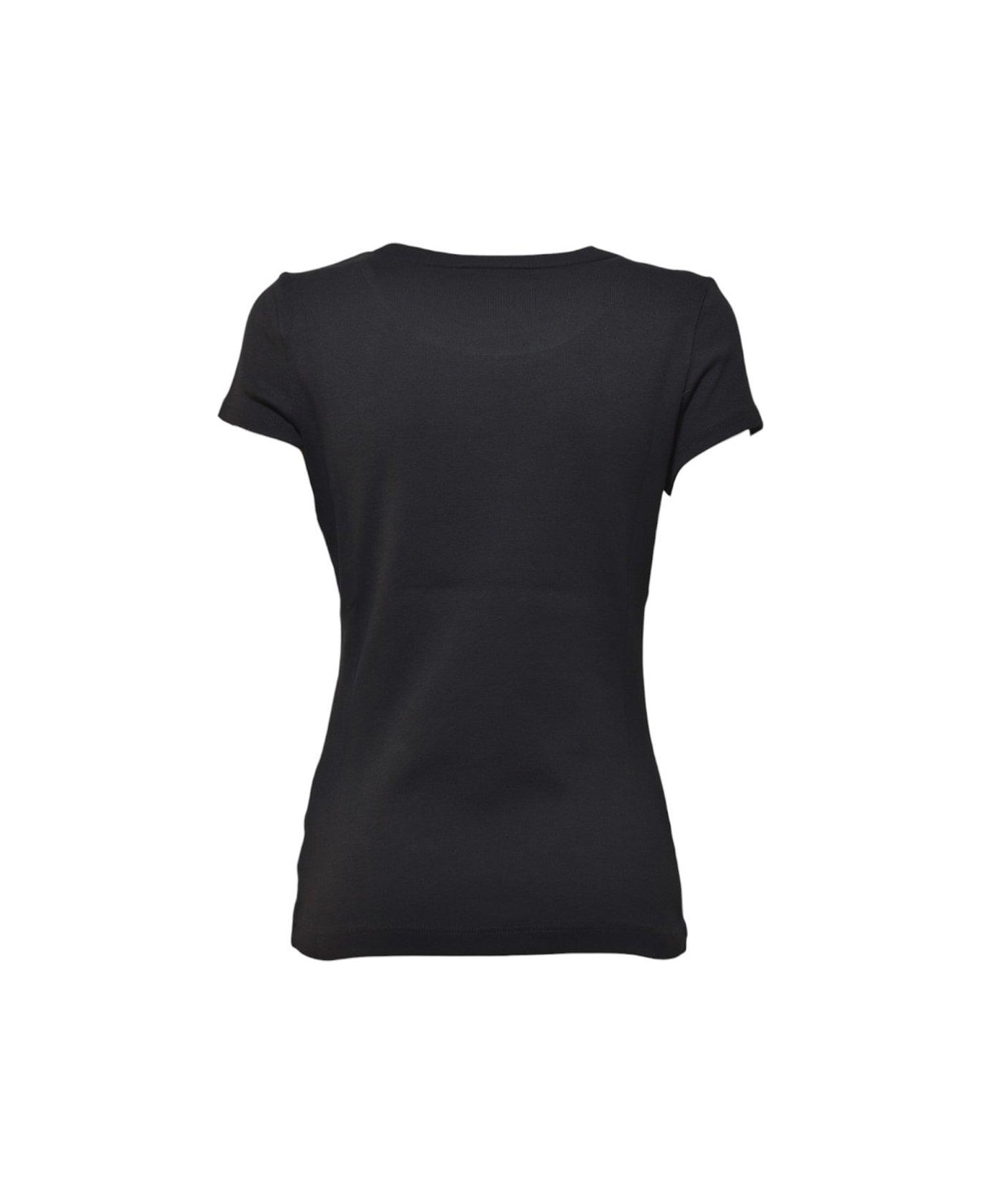 Dsquared2 Leaf Logo Plaque Crewneck T-shirt - Black