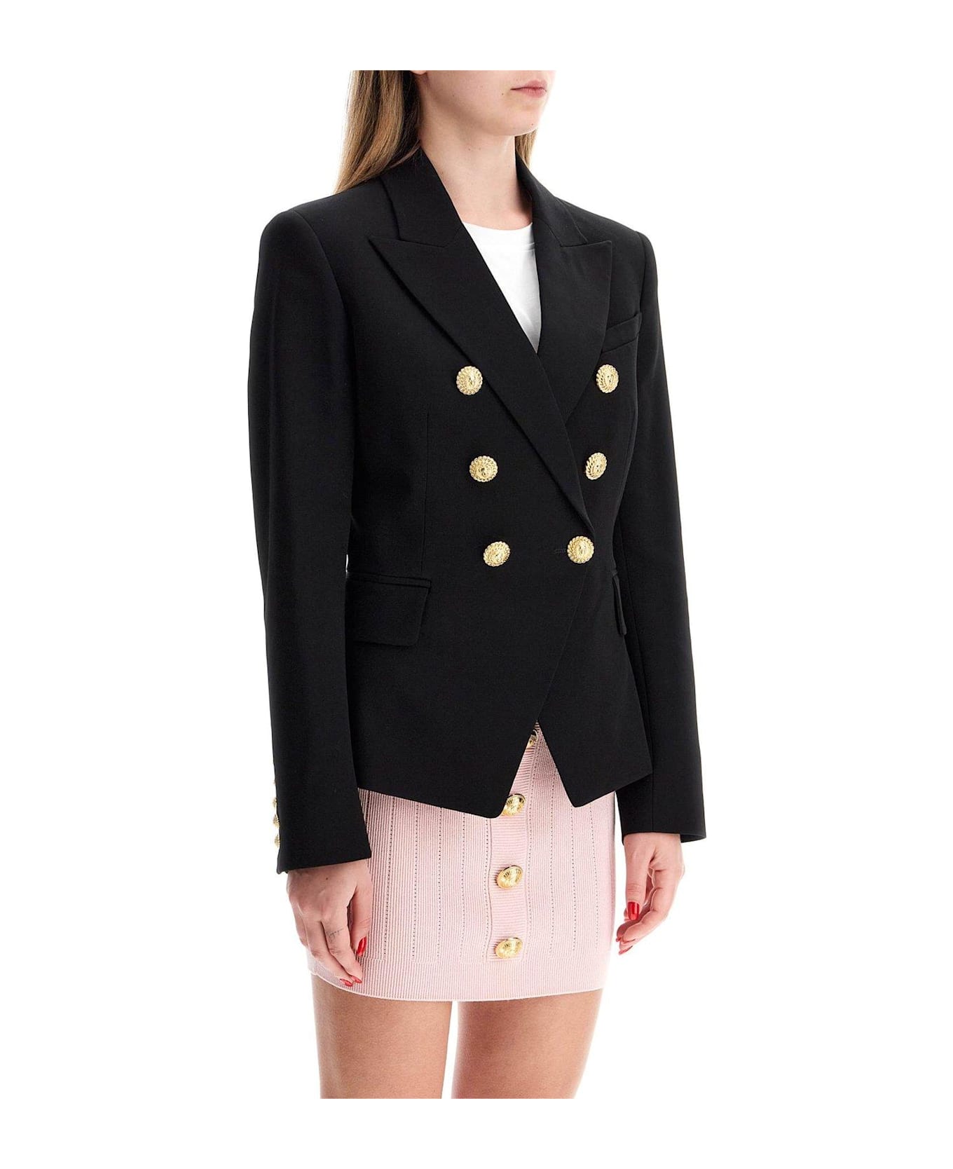 Balmain Double Breasted Blazer - Black