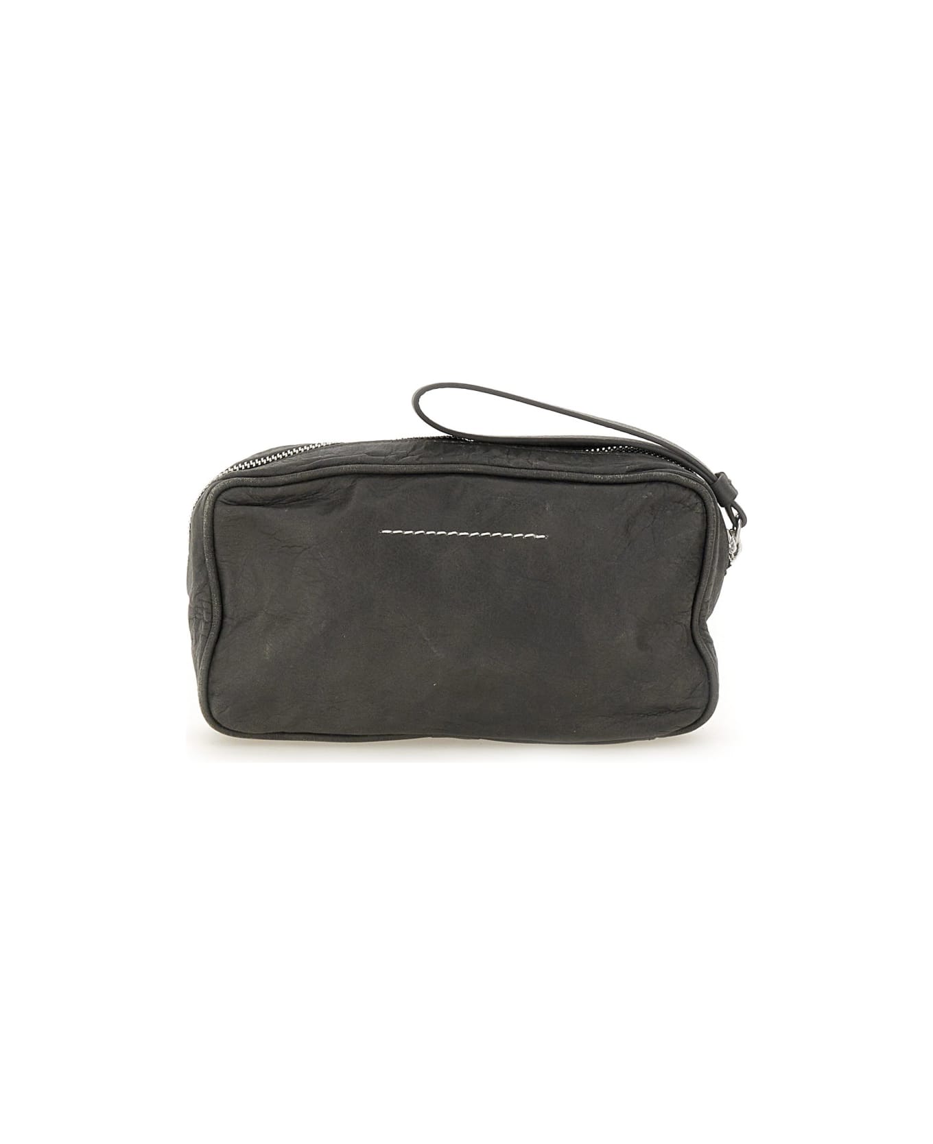 MM6 Maison Margiela Mini Leather Clutch - BLACK