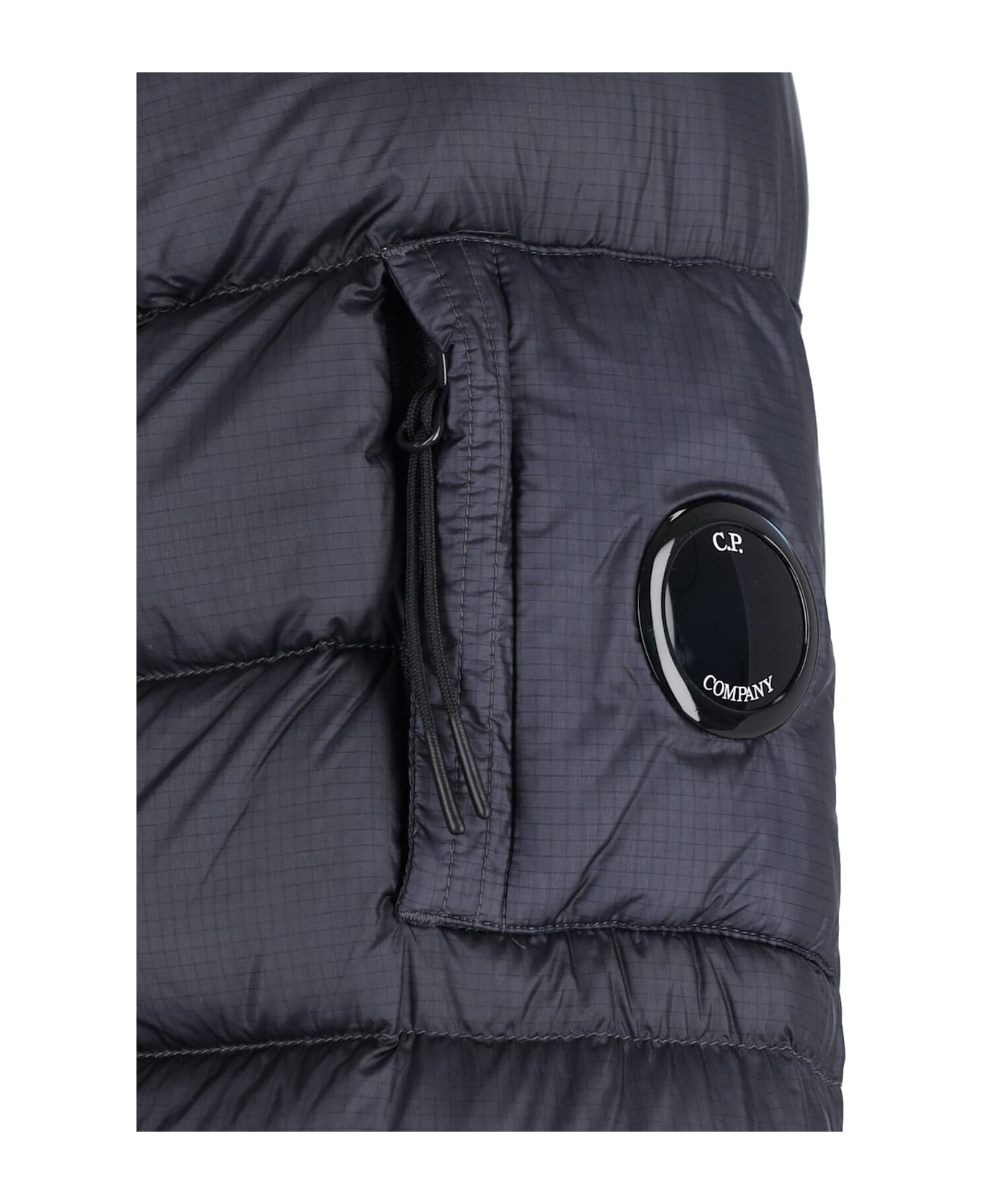 C.P. Company Logo Padded Down Jacket - Blue