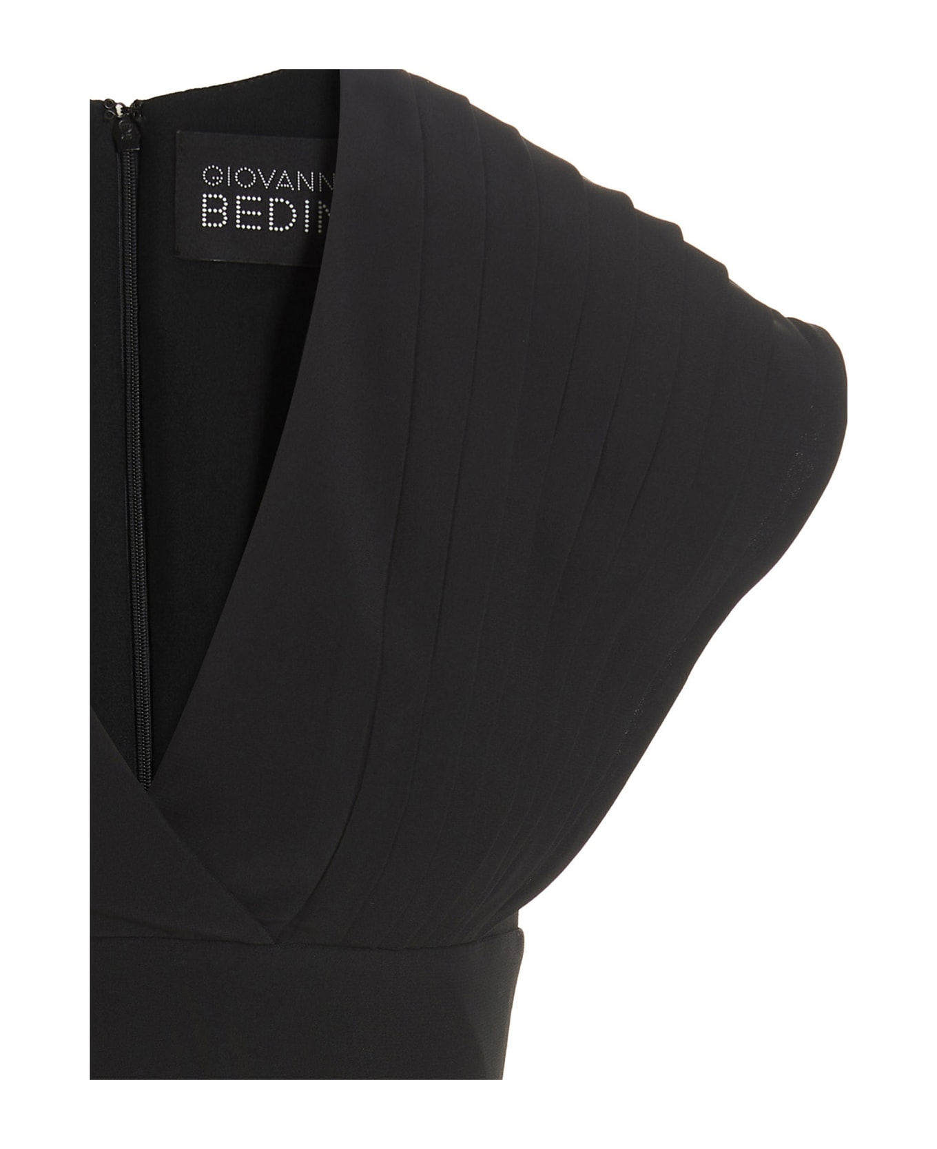 Giovanni Bedin Plisse Detail Mini Dress - Black   ワンピース＆ドレス