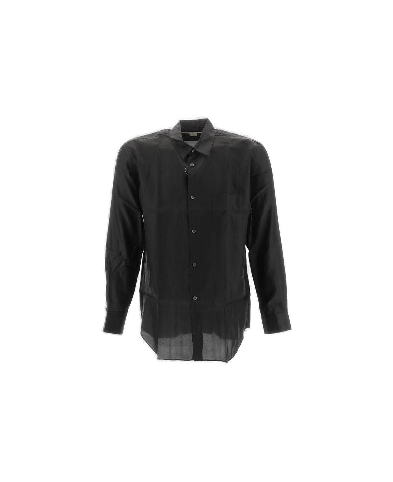 Comme des Garçons Shirt Chest-pocketed Buttoned Shirt - Black
