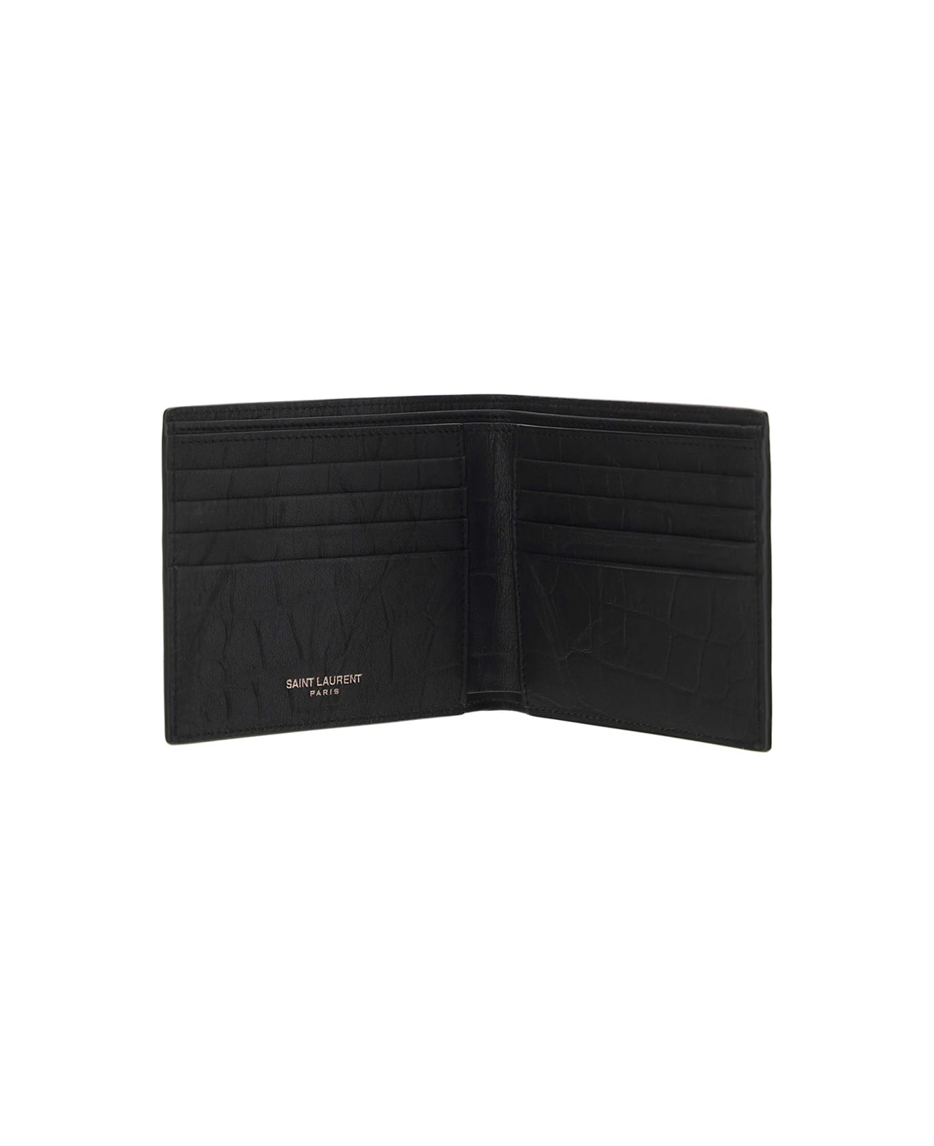 Saint Laurent Ysl Credit Card Case - Black