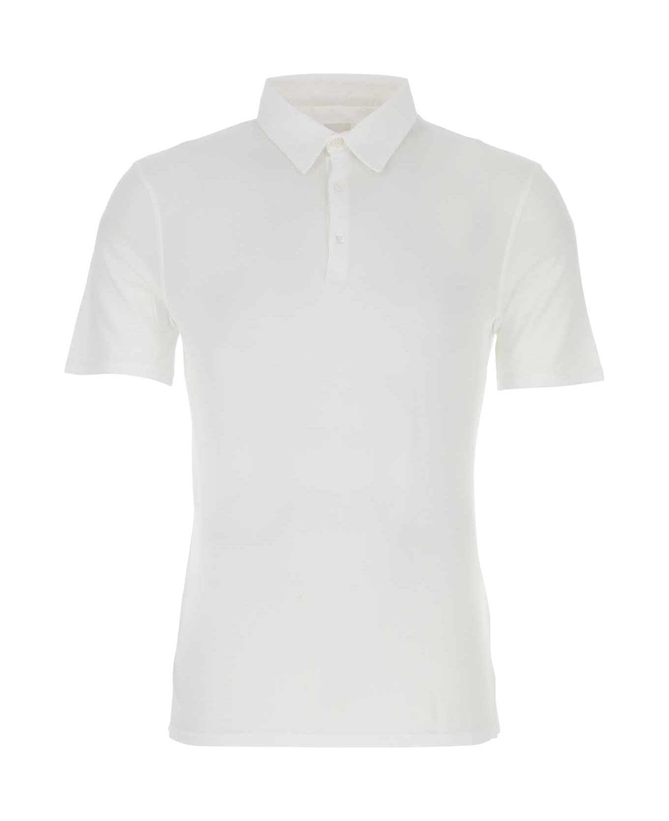 Fedeli White Cotton Polo Shirt - White