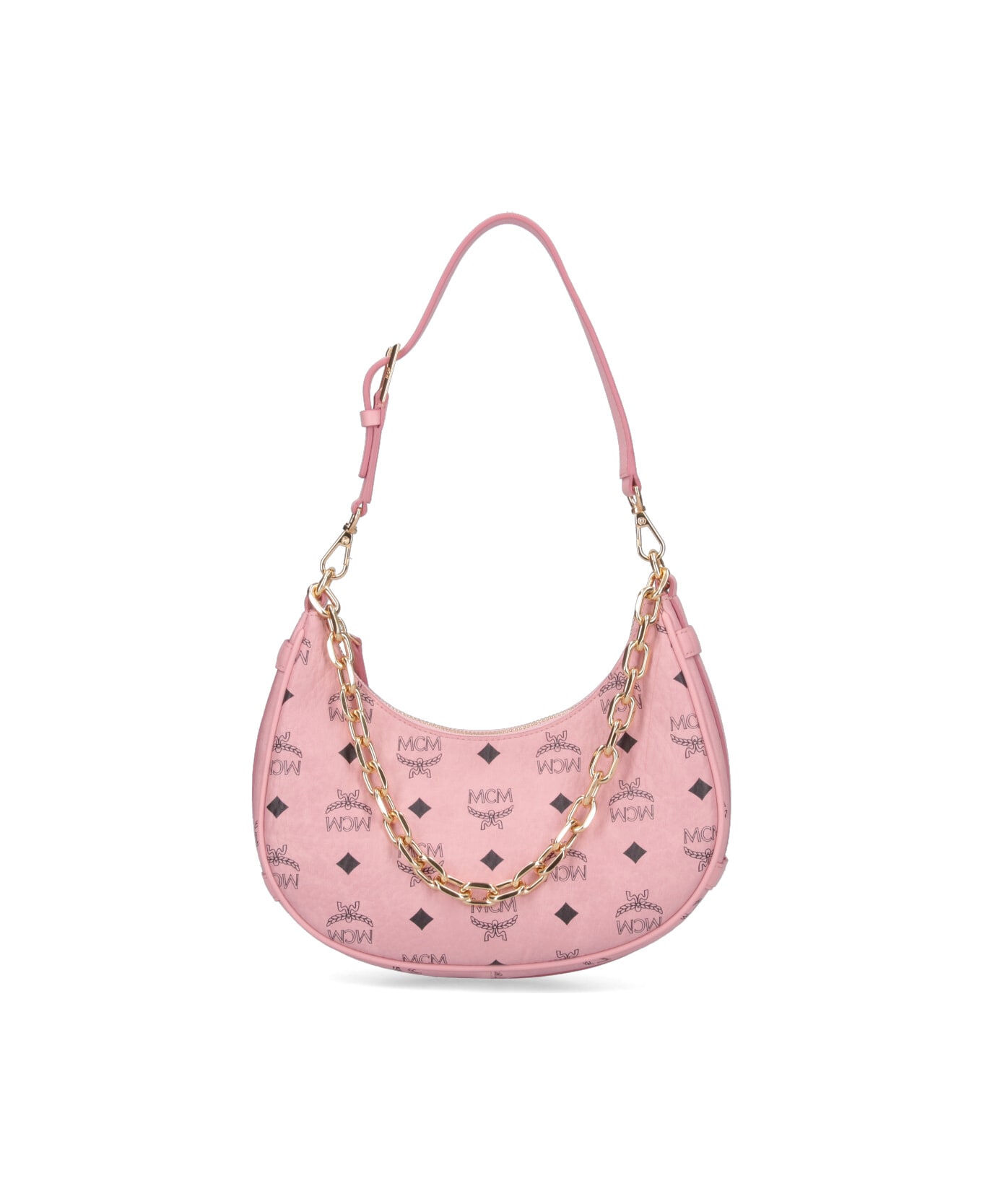 MCM 
aren Crescent
 Hobo Bag - Pink