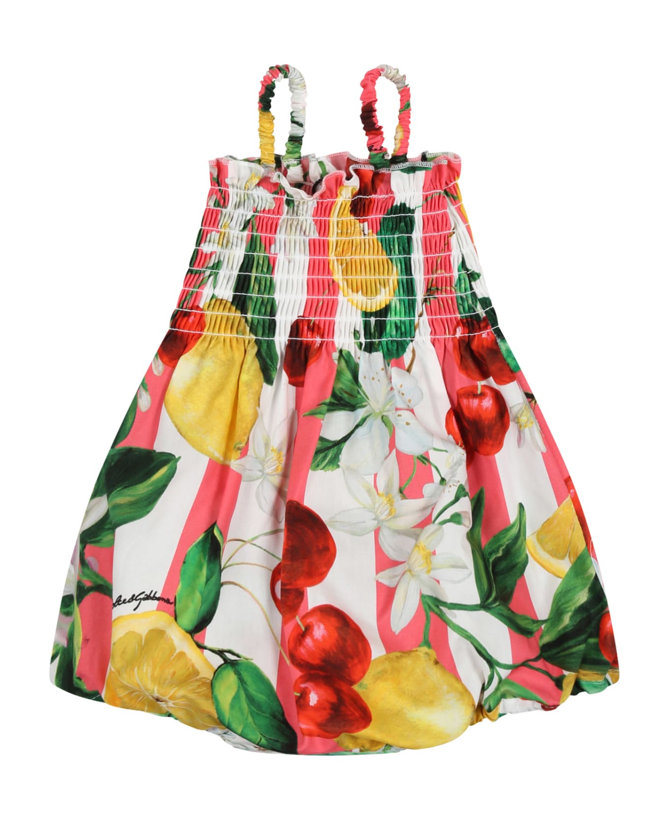 Dolce & Gabbana Multicolor Romper For Baby Girl - Multicolor ボディスーツ＆セットアップ